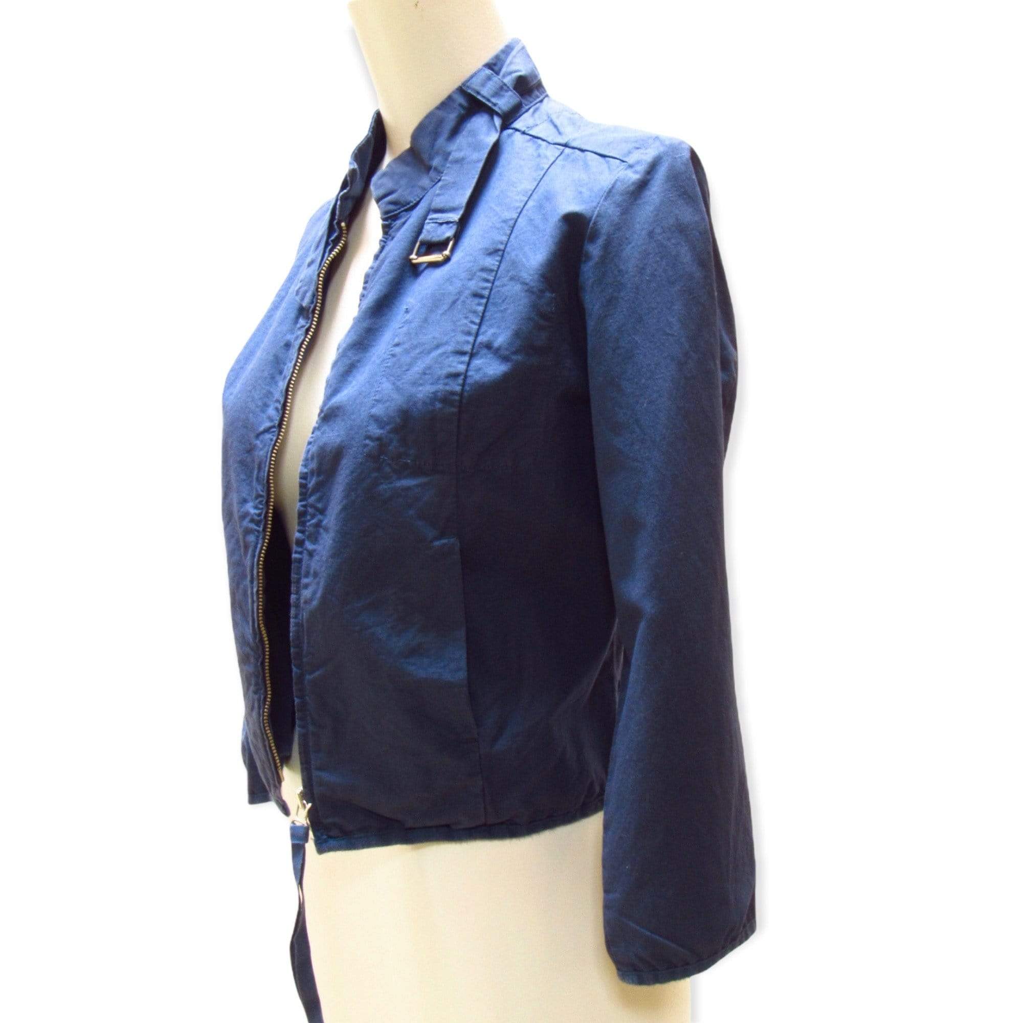 Coats & Jackets Maison Martin Margiela Cropped Jacket - Cotton Blue Zip-Front White Smoke