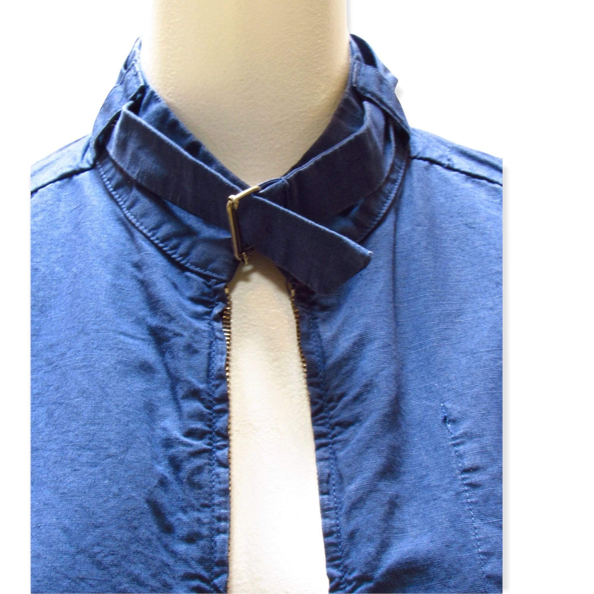 Coats & Jackets Maison Martin Margiela Cropped Jacket - Cotton Blue Zip-Front White Smoke