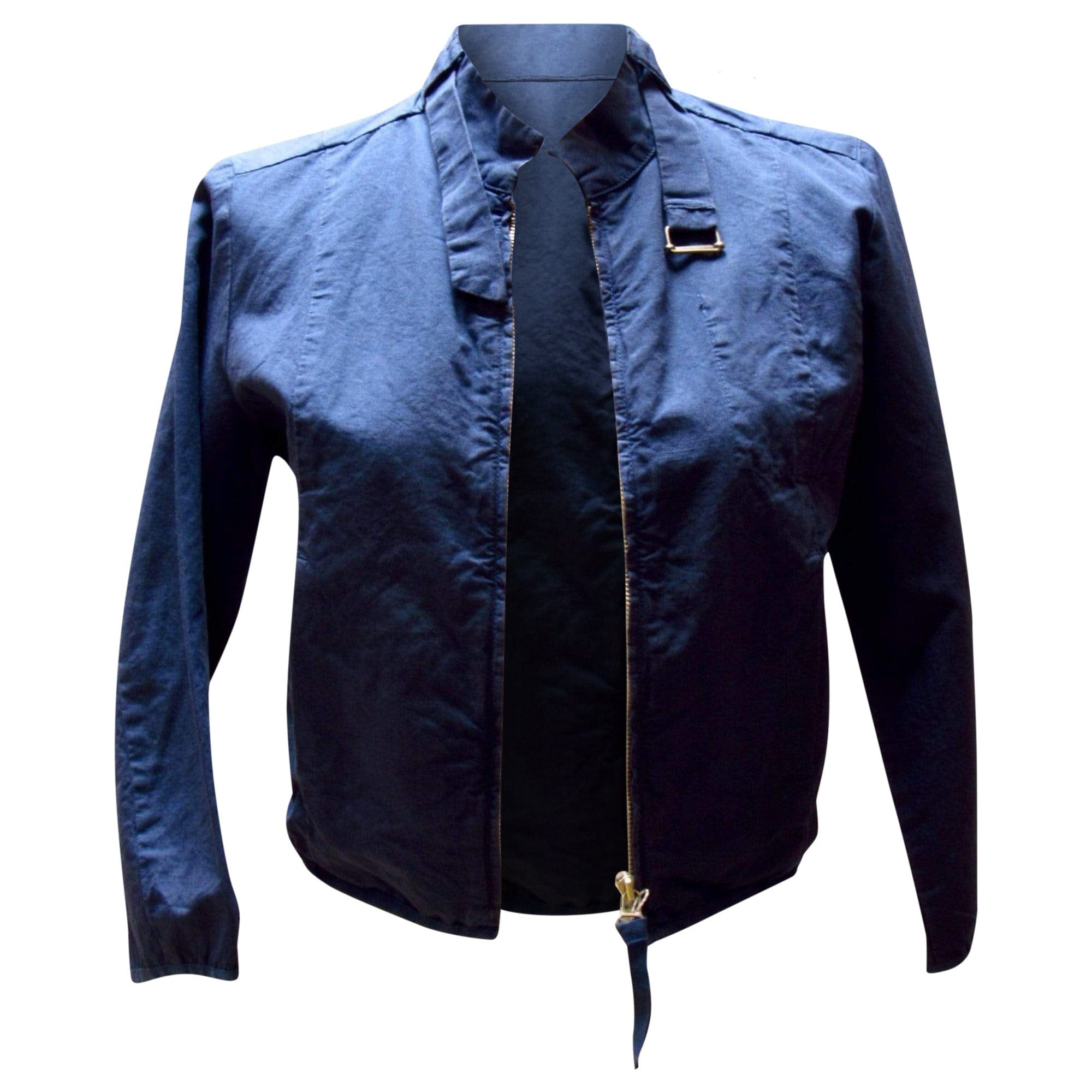 Coats & Jackets Maison Martin Margiela Cropped Jacket - Cotton Blue Zip-Front Black