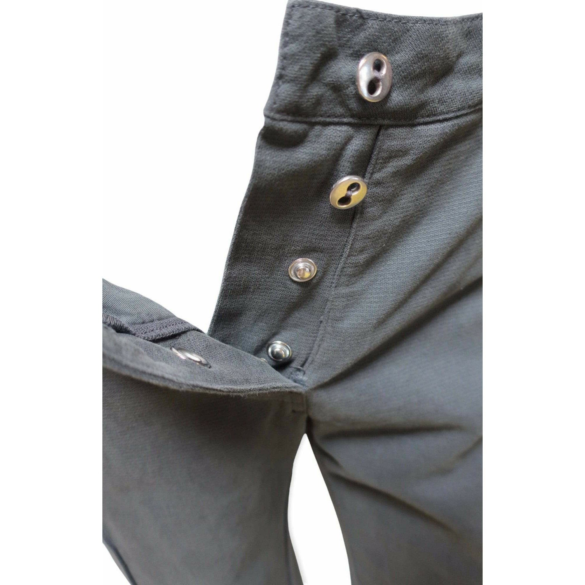 Pants Maison Martin Margiela High Cut Wide Leg Pant - Grey High-Cut Button Fly White Smoke