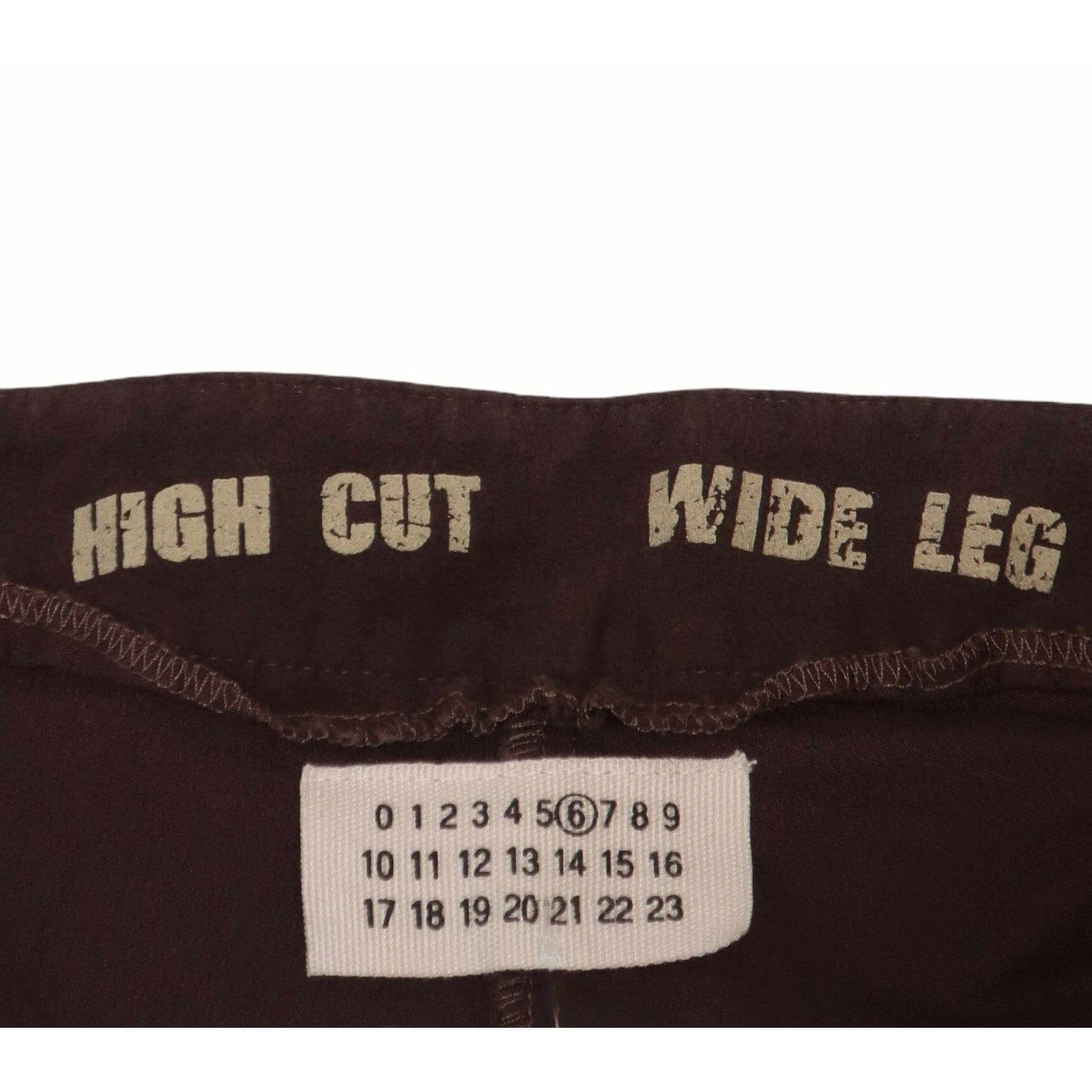 Pants Maison Martin Margiela High Cut Wide Leg Pant - Flannel Wide Leg Dark Grey Black