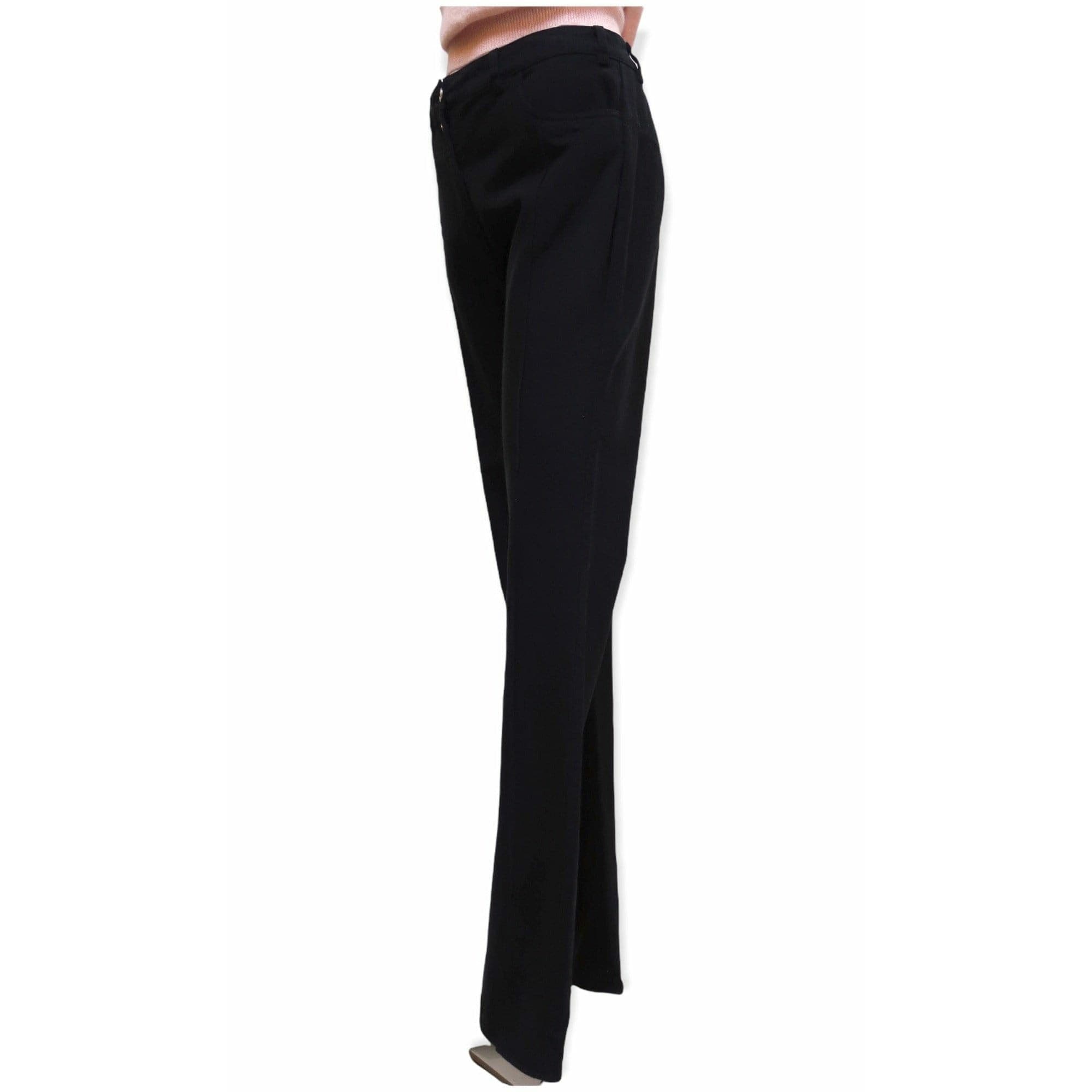 Pants Maison Martin Margiela High Cut Narrow Leg Pant - Textured Cotton Black Narrow Black