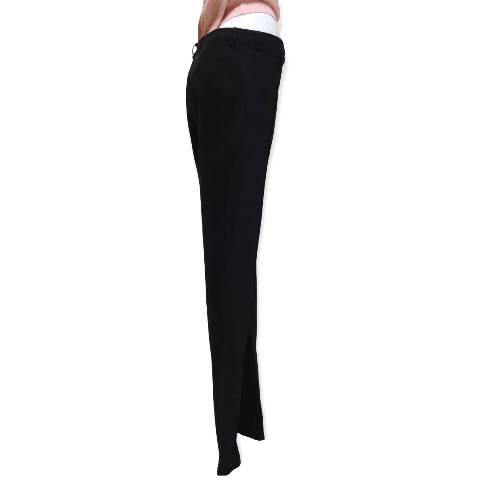 Pants Maison Martin Margiela High Cut Narrow Leg Pant - Textured Cotton Black Narrow Black