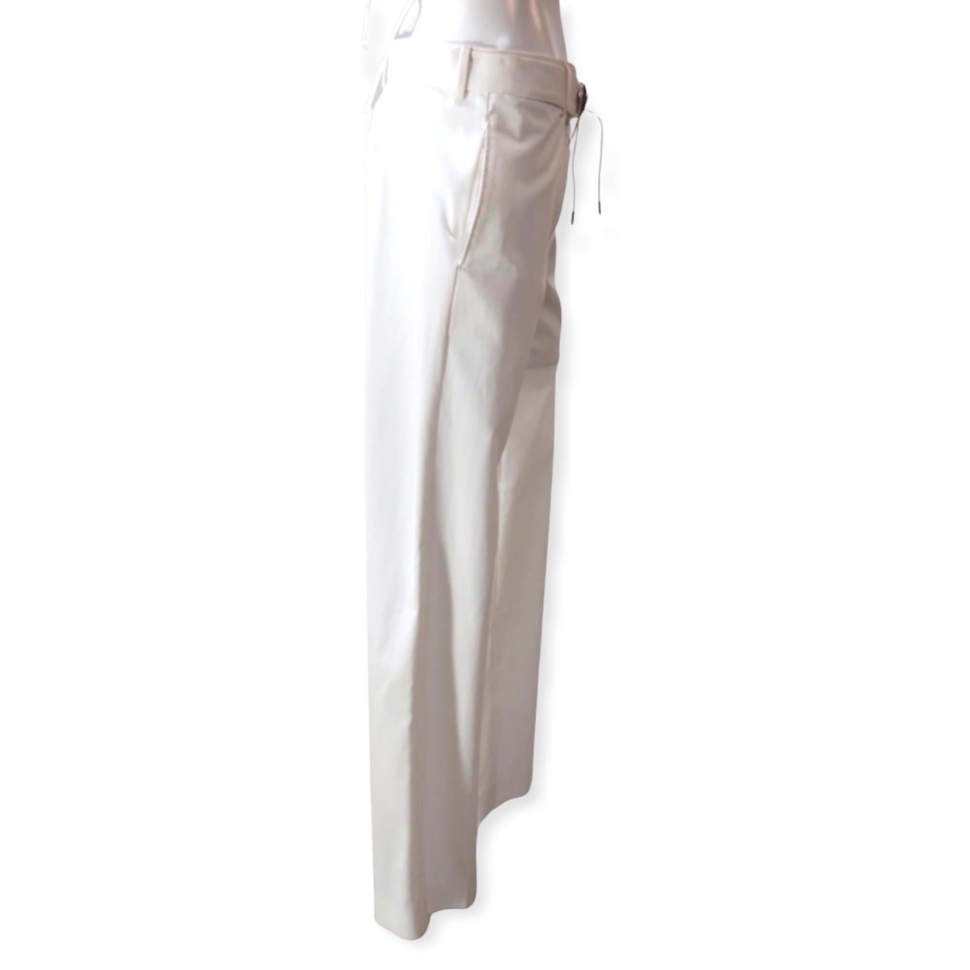Pants Maison Martin Margiela Belted Straight Pant - Cream Wrap Strap Straight Light Gray