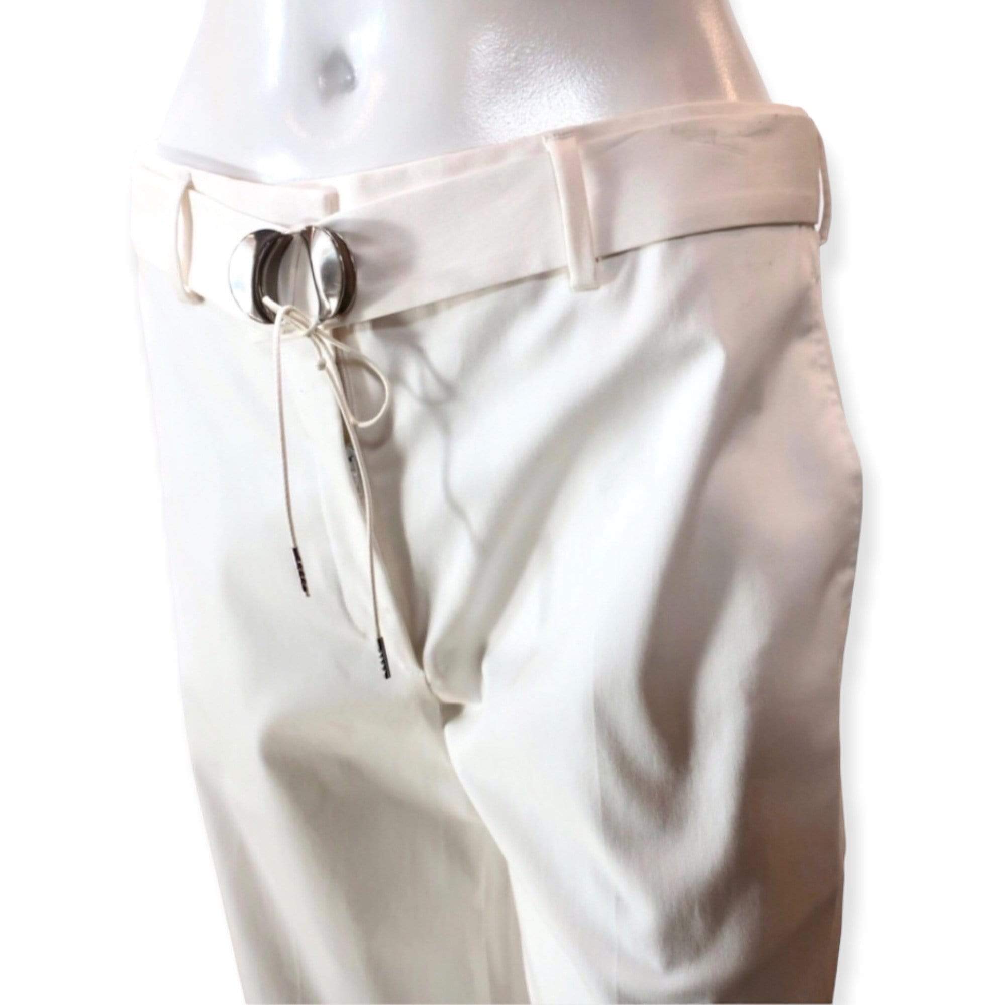 Pants Maison Martin Margiela Belted Straight Pant - Cream Wrap Strap Straight Light Gray