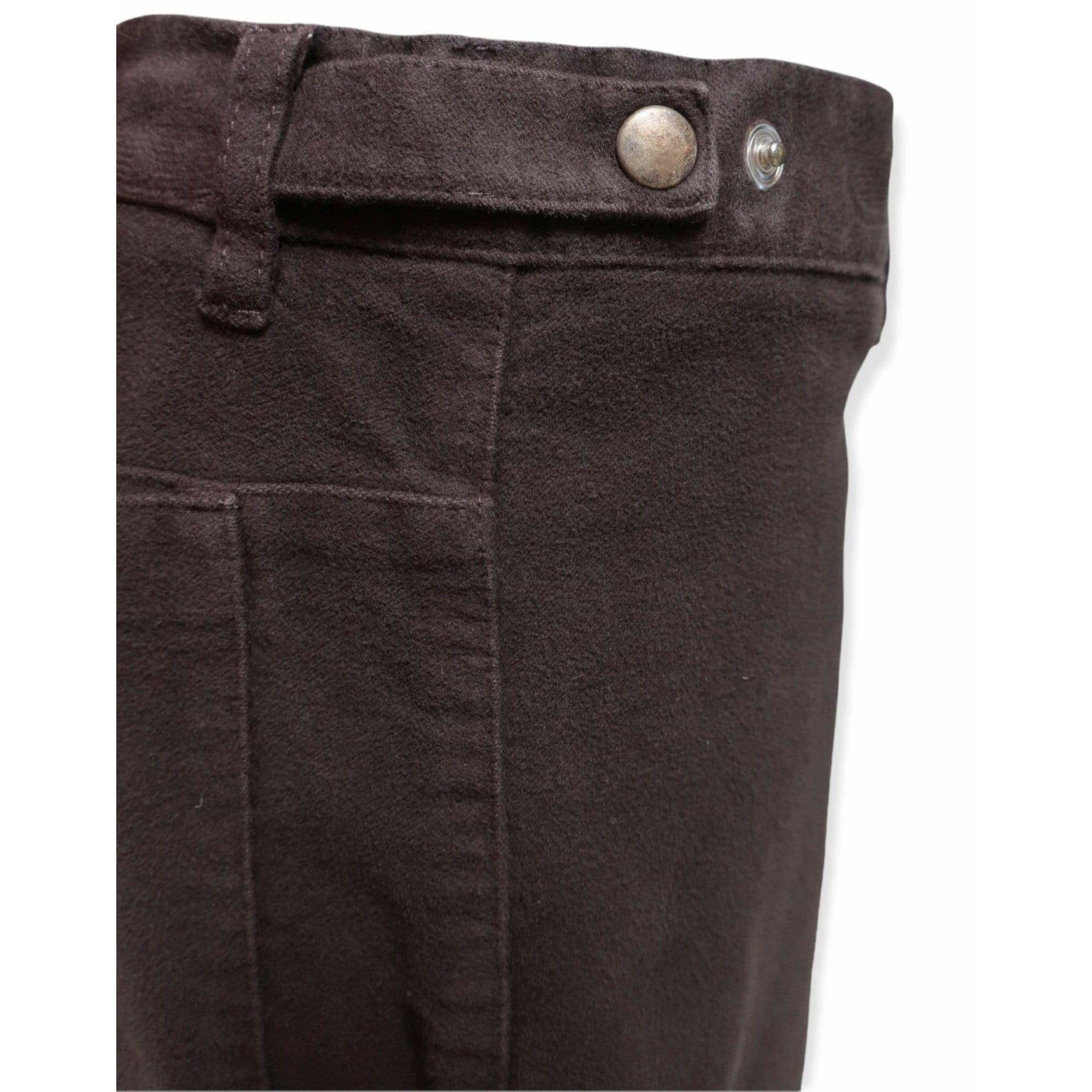 Pants Maison Martin Margiela Brown Flannel Pant - Brushed Cotton Adjustable Waist Dark Slate Gray