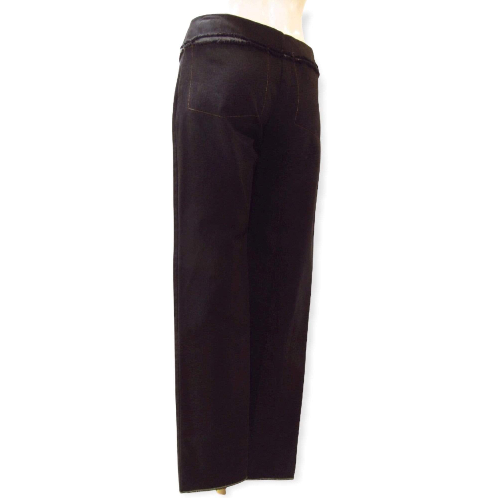 Pants Maison Martin Margiela Narrow Leg Black Denim Cut Out Pant - Denim Cut-Out Vintage Black