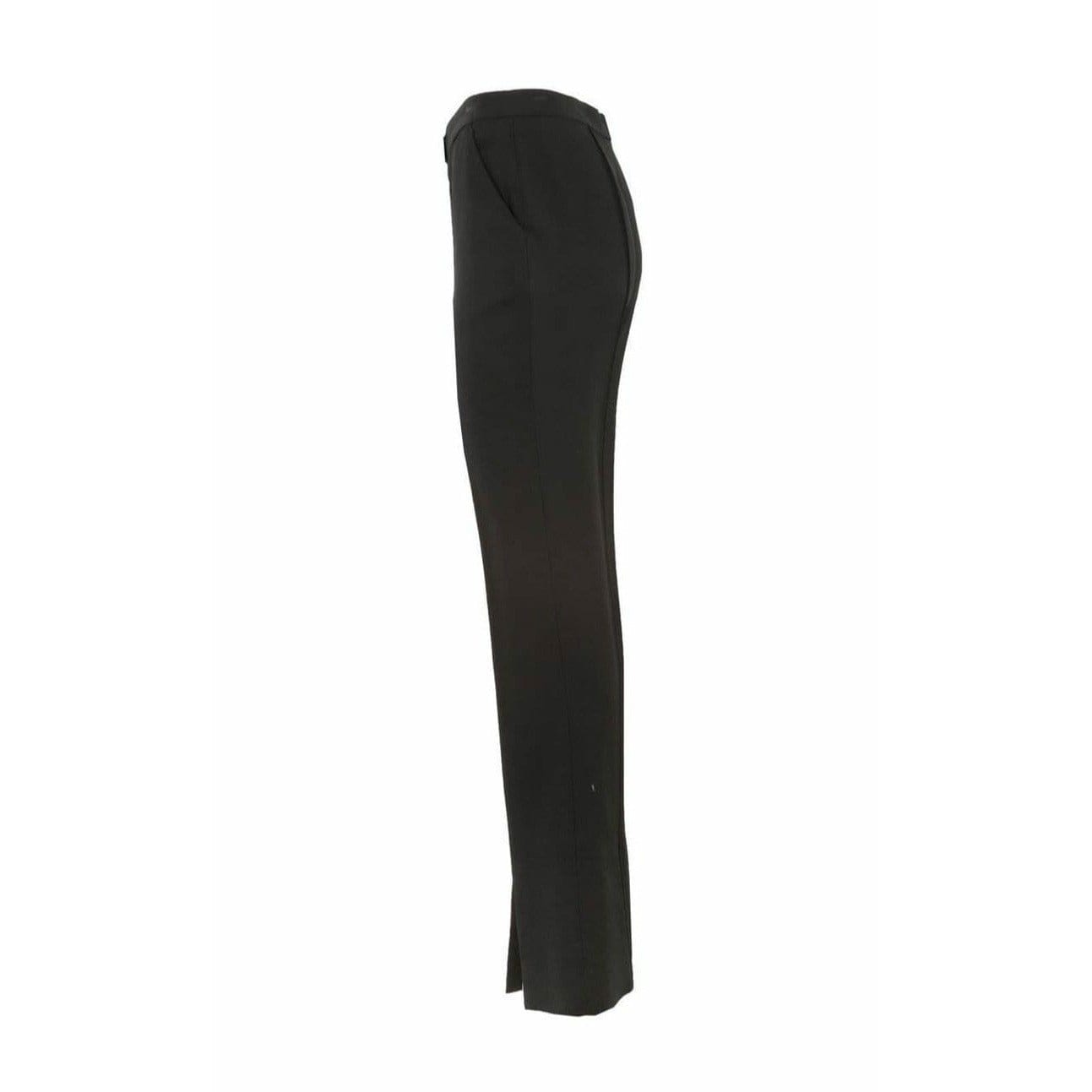 Pants Maison Martin Margiela Slit Leg Fitted Trousers - Cotton Rayon Black Dark Slate Gray