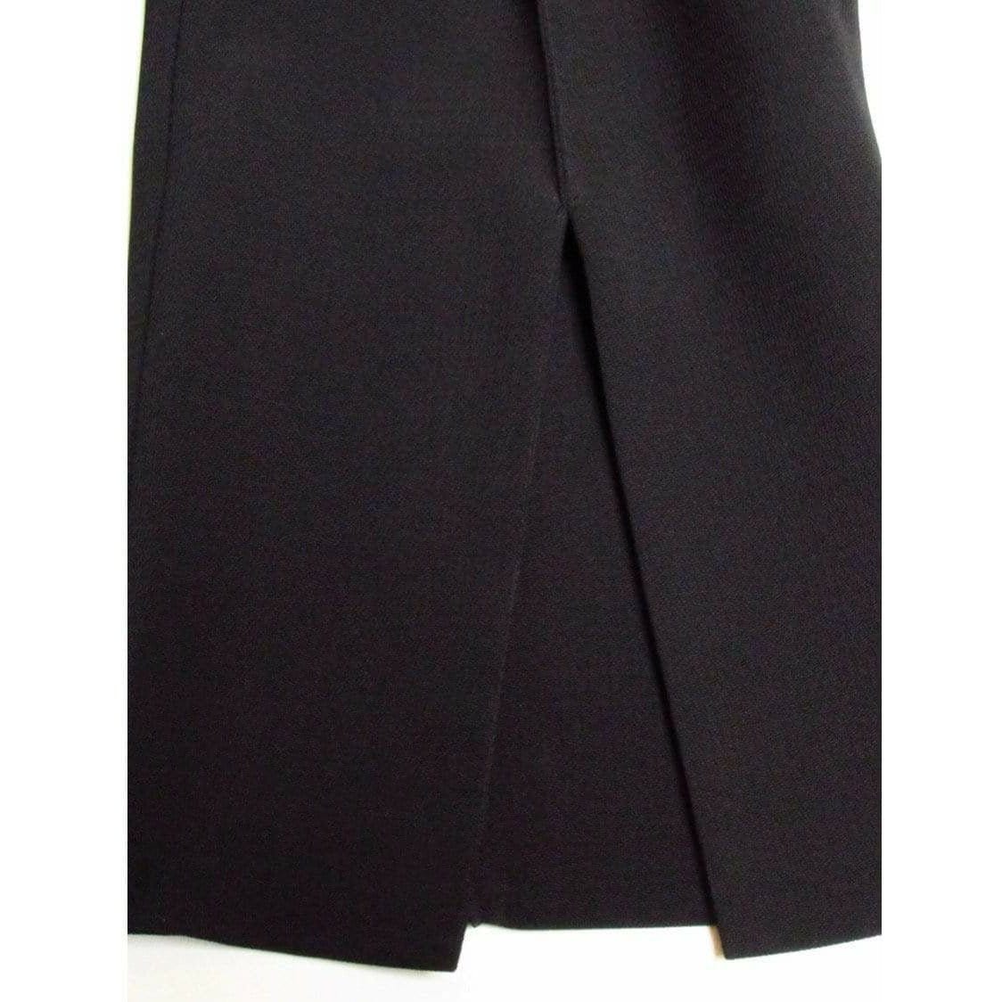 Pants Maison Martin Margiela Slit Leg Fitted Trousers - Cotton Rayon Black Dark Slate Gray