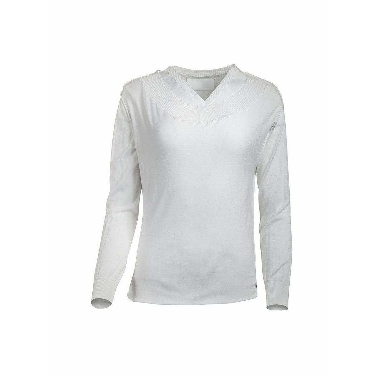 Shirts & Tops Maison Martin Margiela Artisanal Double Layer Knit Top - Cotton Long Sleeve Vintage Light Gray