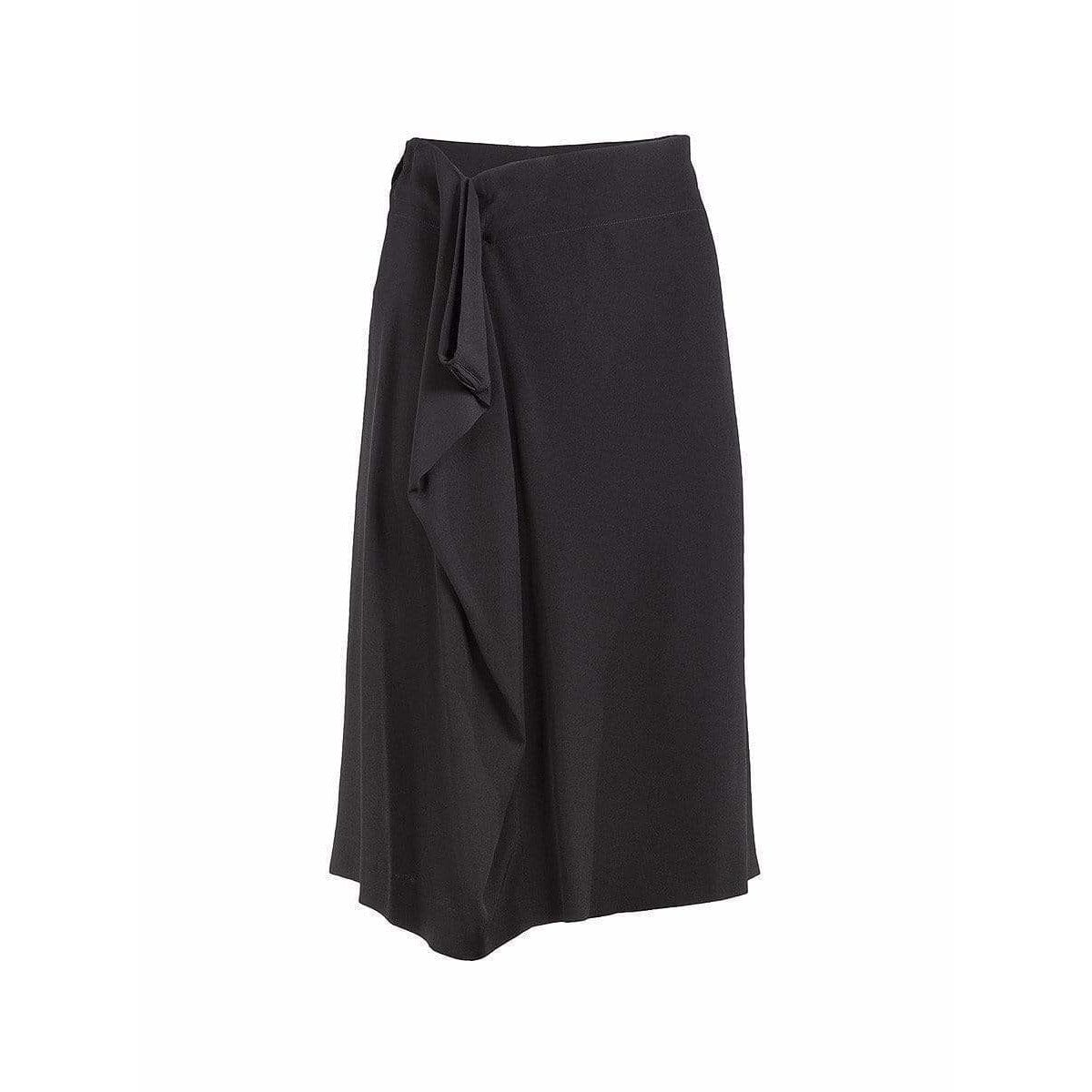 Skirts Maison Martin Margiela Midi Skirt - Polyester Elastic Waist Black Dark Slate Gray