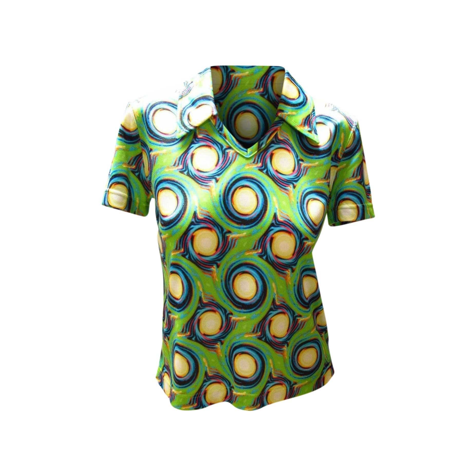 Shirts & Tops Matsuda Psychedelic Print Short Sleeve Top White Smoke