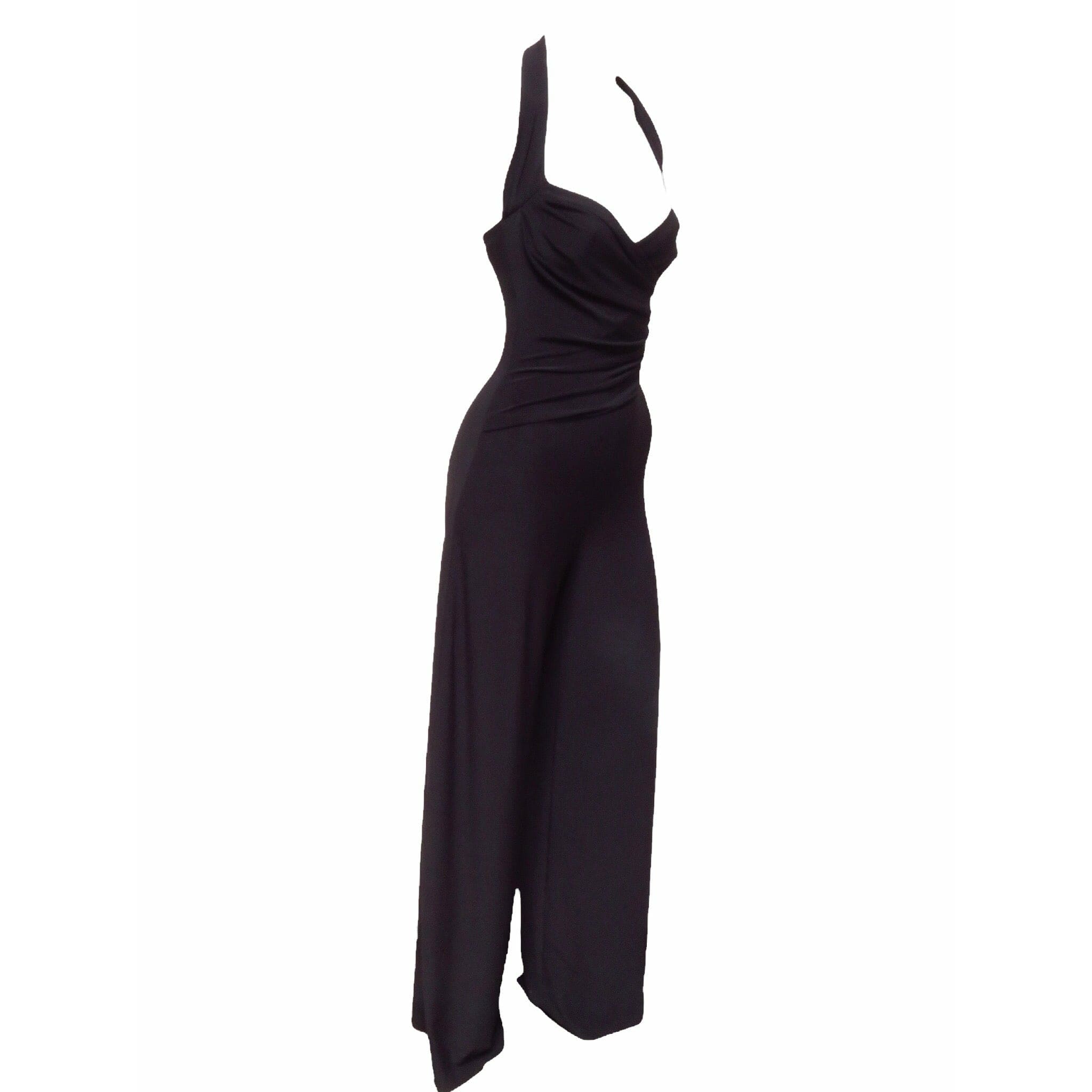 Jumpsuits & Rompers Norma Kamali Cayla Straight Leg Jumpsuit - Sleek Evening Wear Black