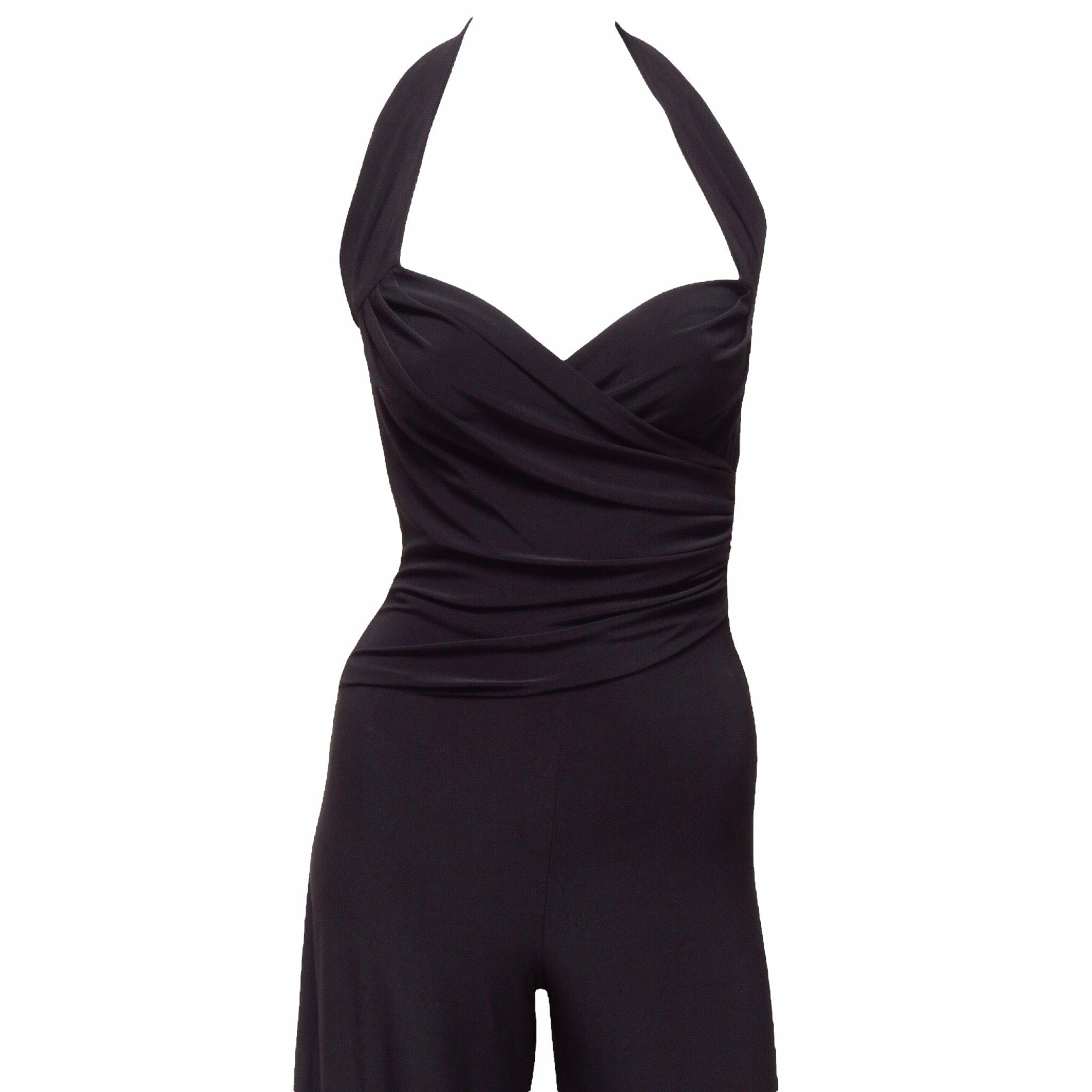 Jumpsuits & Rompers Norma Kamali Cayla Straight Leg Jumpsuit - Sleek Evening Wear Black