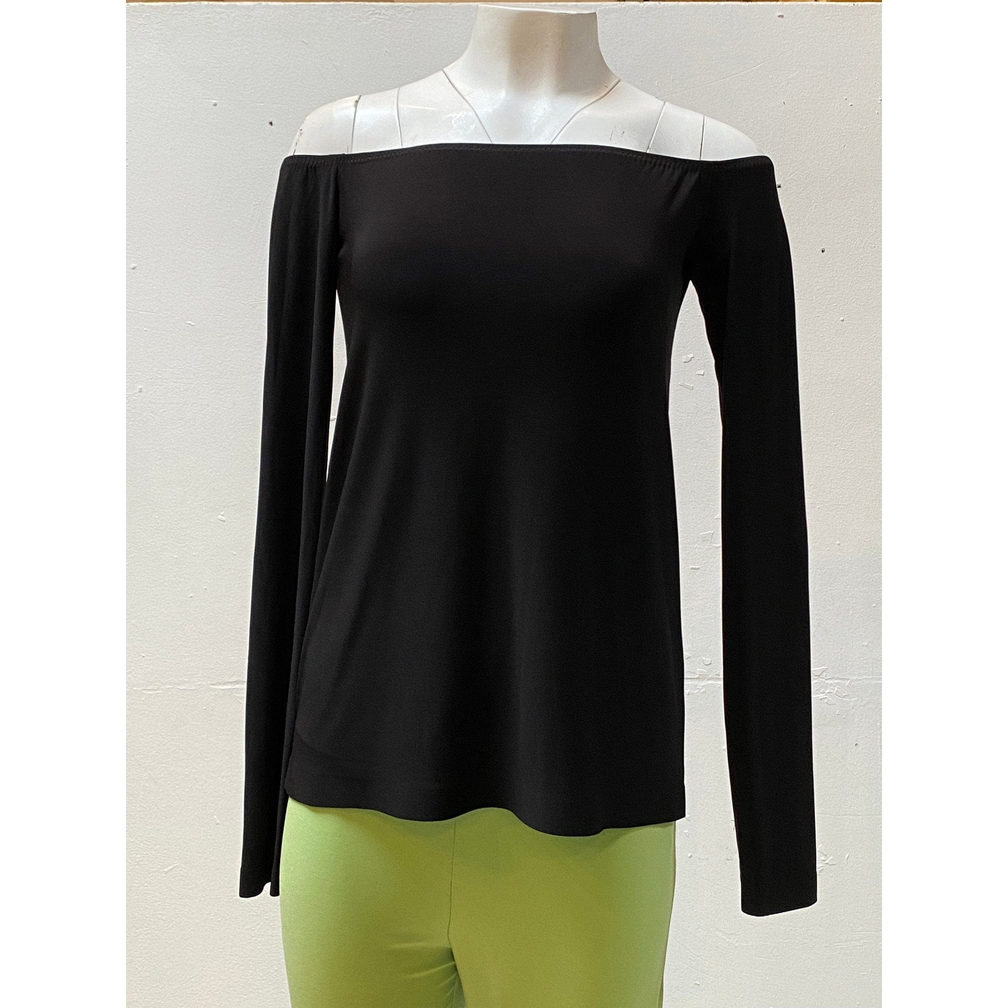 Shirts & Tops Norma Kamali Off Shoulder Top - Long Sleeve Jersey Black