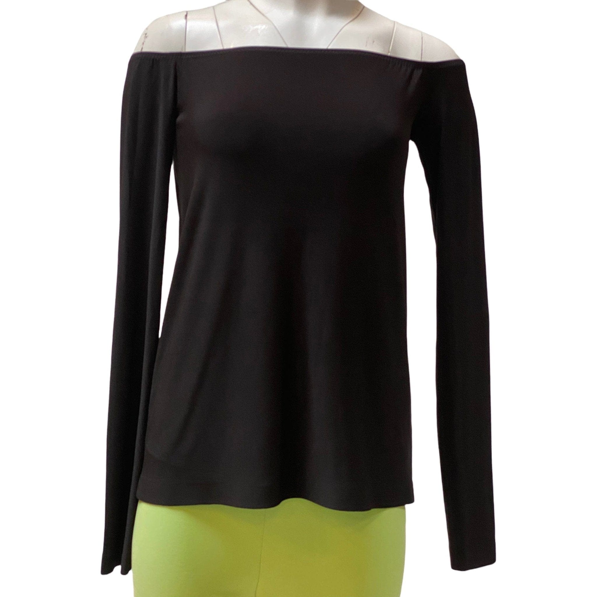 Shirts & Tops Norma Kamali Off Shoulder Top - Long Sleeve Jersey Black