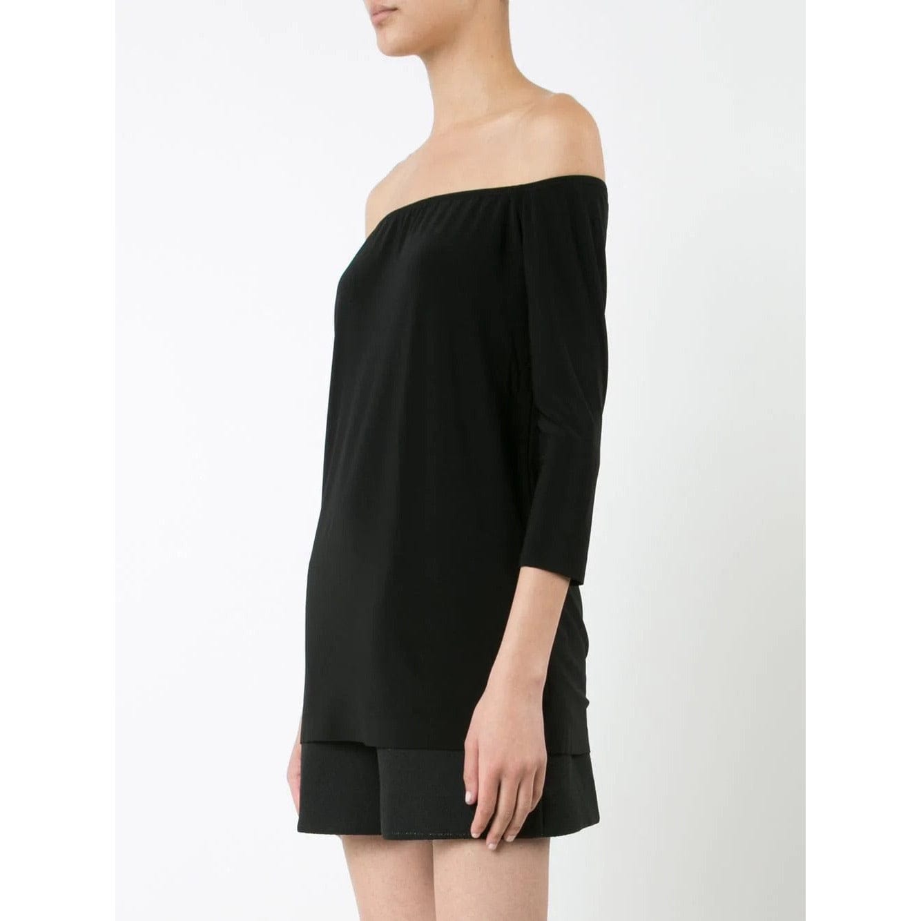Shirts & Tops Norma Kamali Off Shoulder Top - Long Sleeve Jersey Black