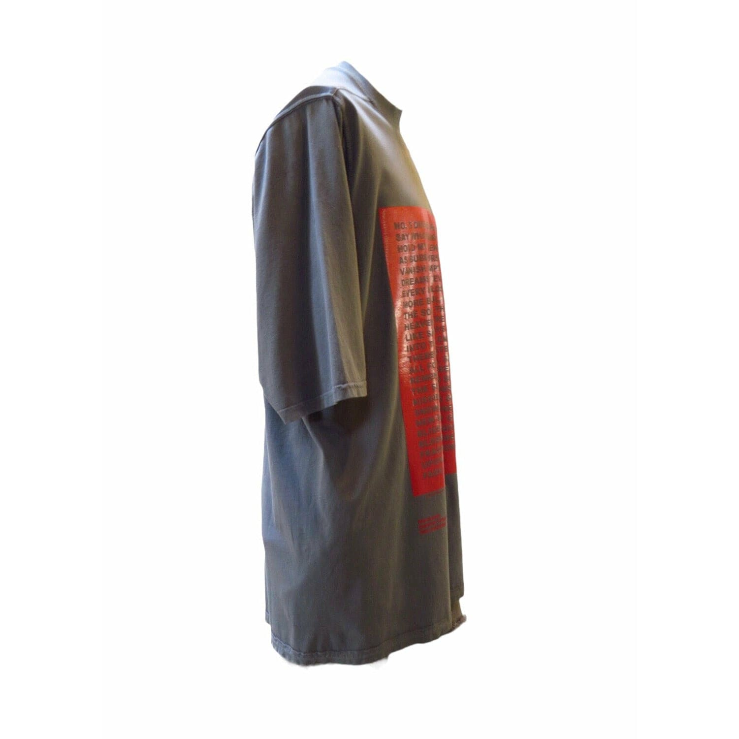 Men T-Shirt Rick Owens DRKSHDW Jumbo Printed Tee Dark Slate Gray