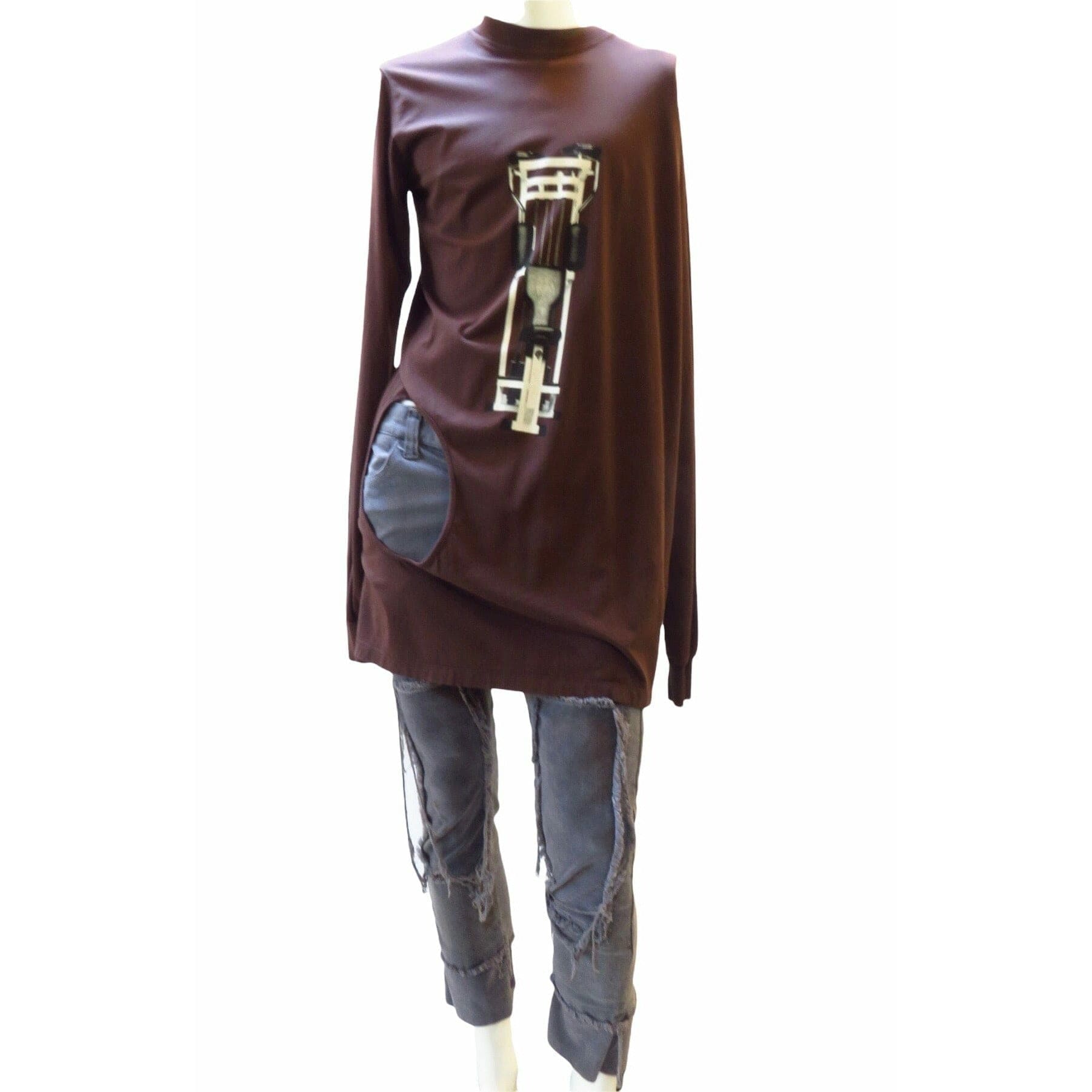 Shirts & Tops Rick Owens DRKSHDW Subhuman Long Sleeve Tee Dark Slate Gray