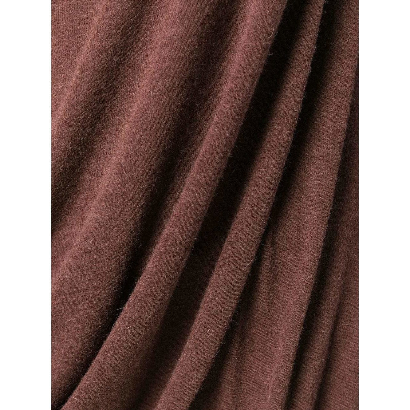 Dresses Rick Owens Lilies Side Drape Knit Dress - Asymmetric Wool Viscose Dark Slate Gray