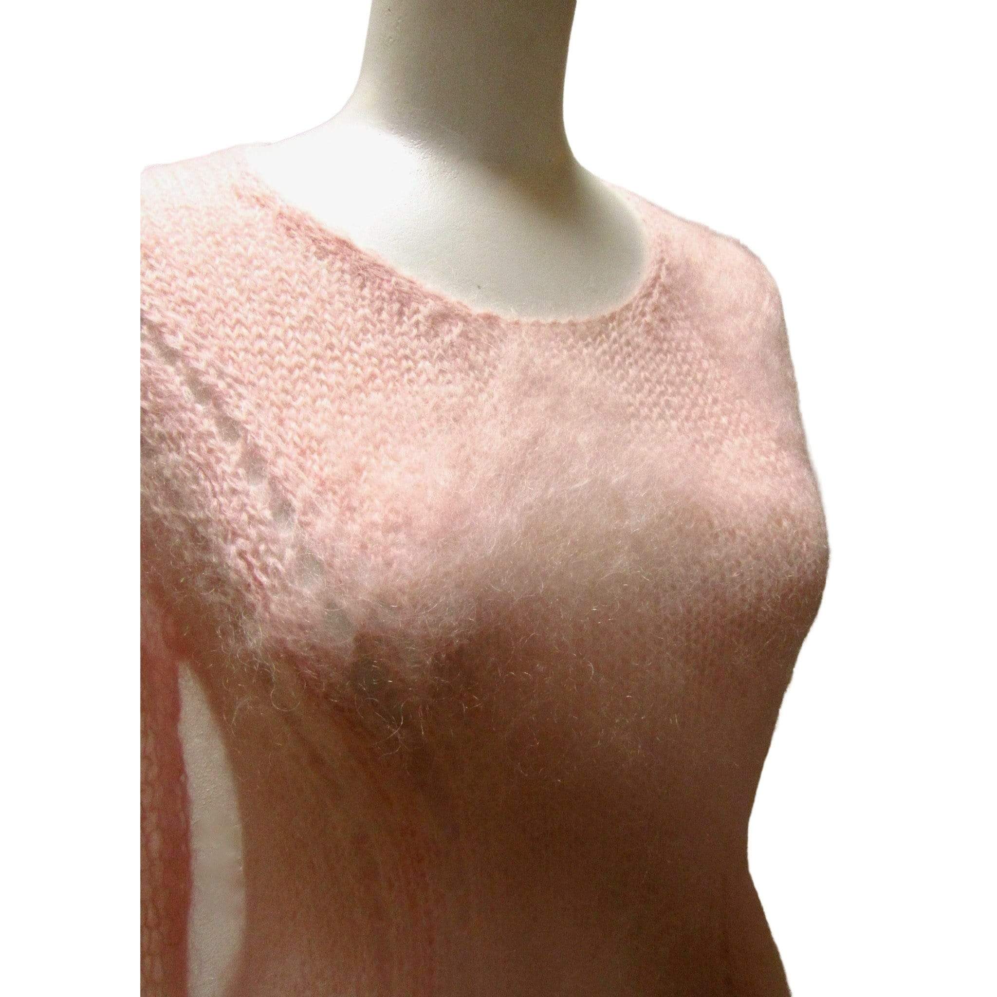Dresses TAO Comme Des Garçons Pink Mohair Sweater Dress Dark Olive Green