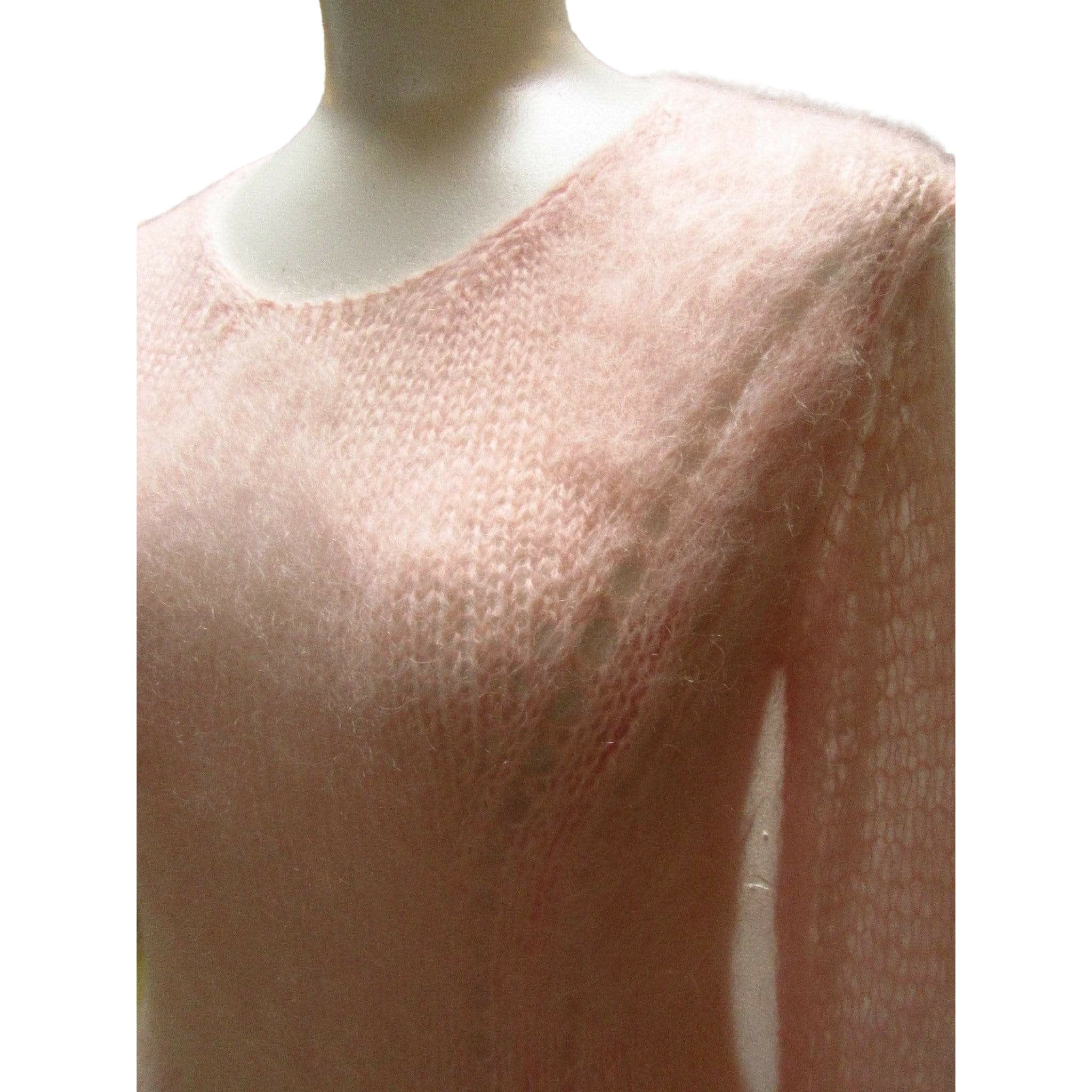 Dresses TAO Comme Des Garçons Pink Mohair Sweater Dress Dark Olive Green