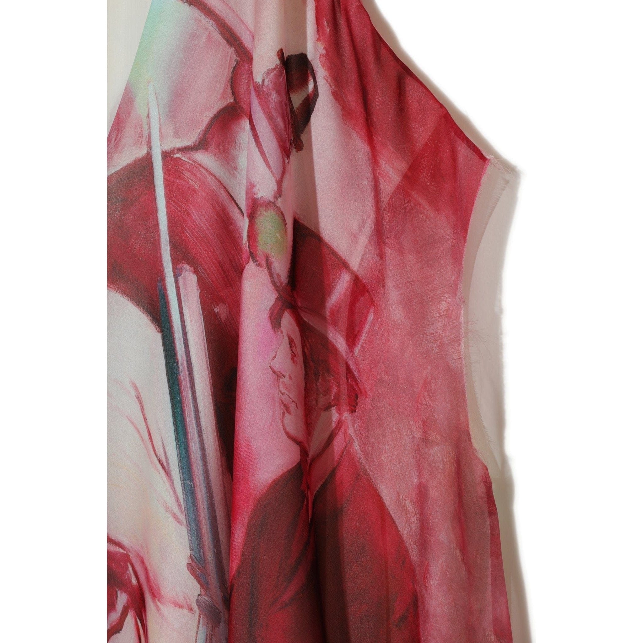 Dress Undercover24 Dress - Red Polyester Kaftan Maroon