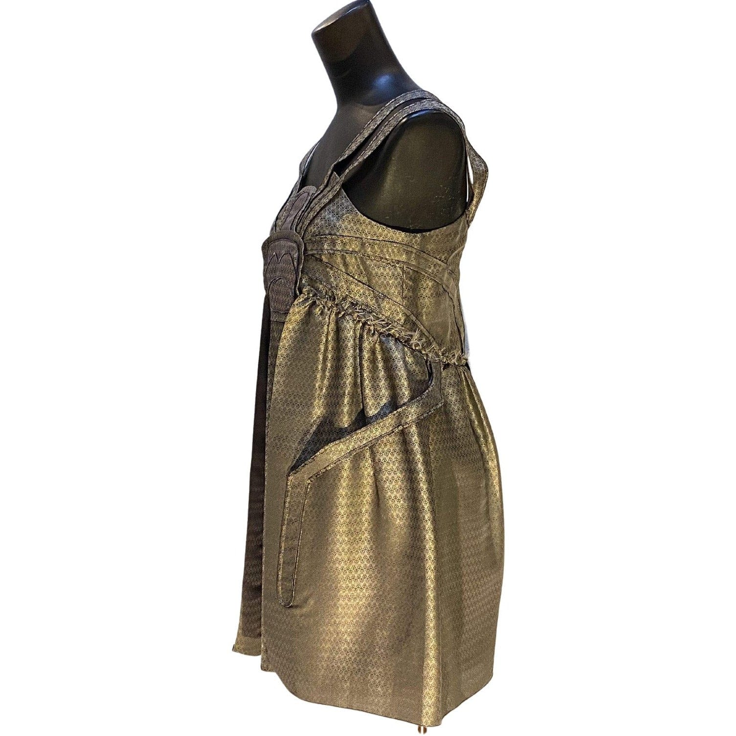 Dresses Undercover Vintage Web Dress - Gold Silk Iridescent White Smoke