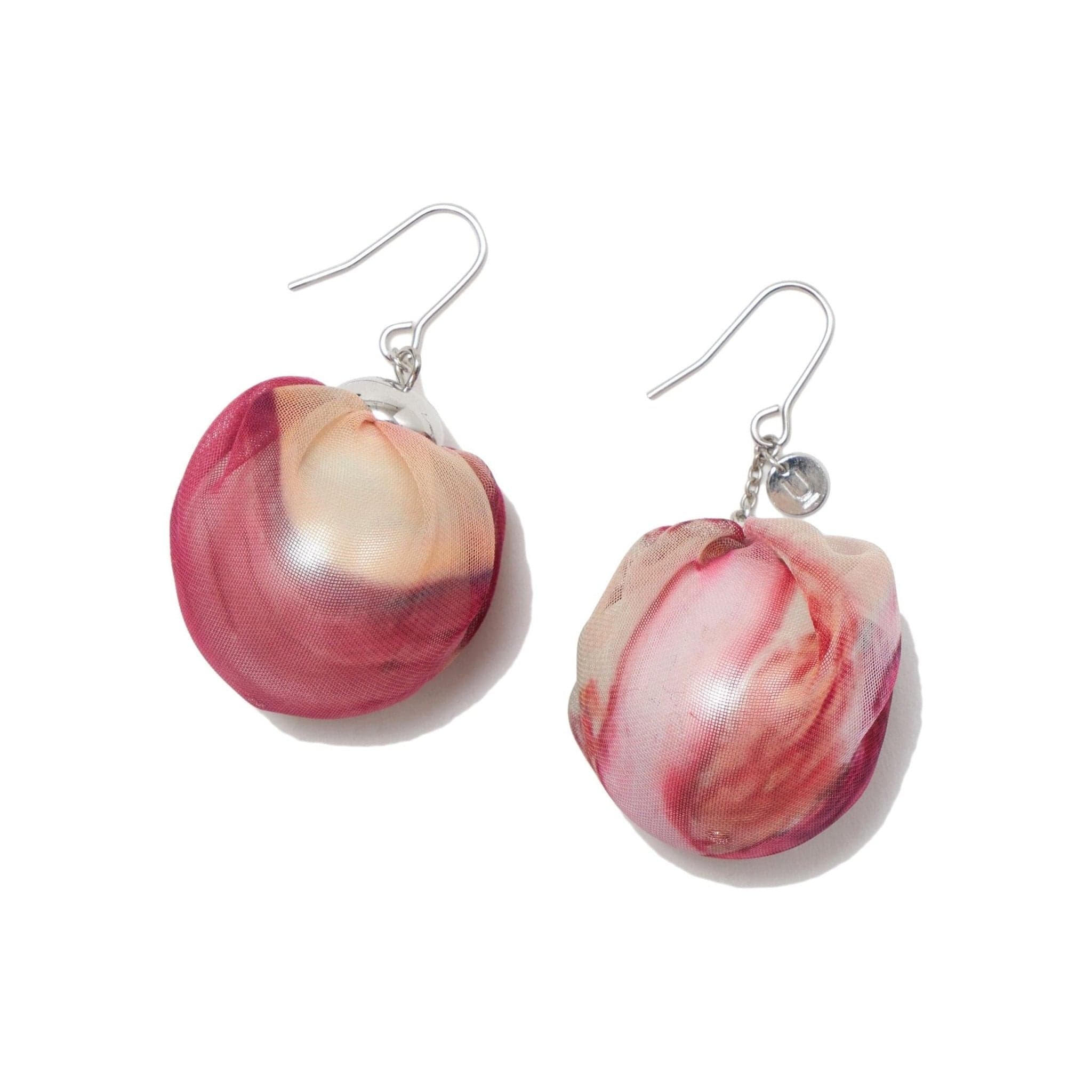 Earrings Undercover Red Mesh & Resin Pearl Earrings (SS24) White Smoke