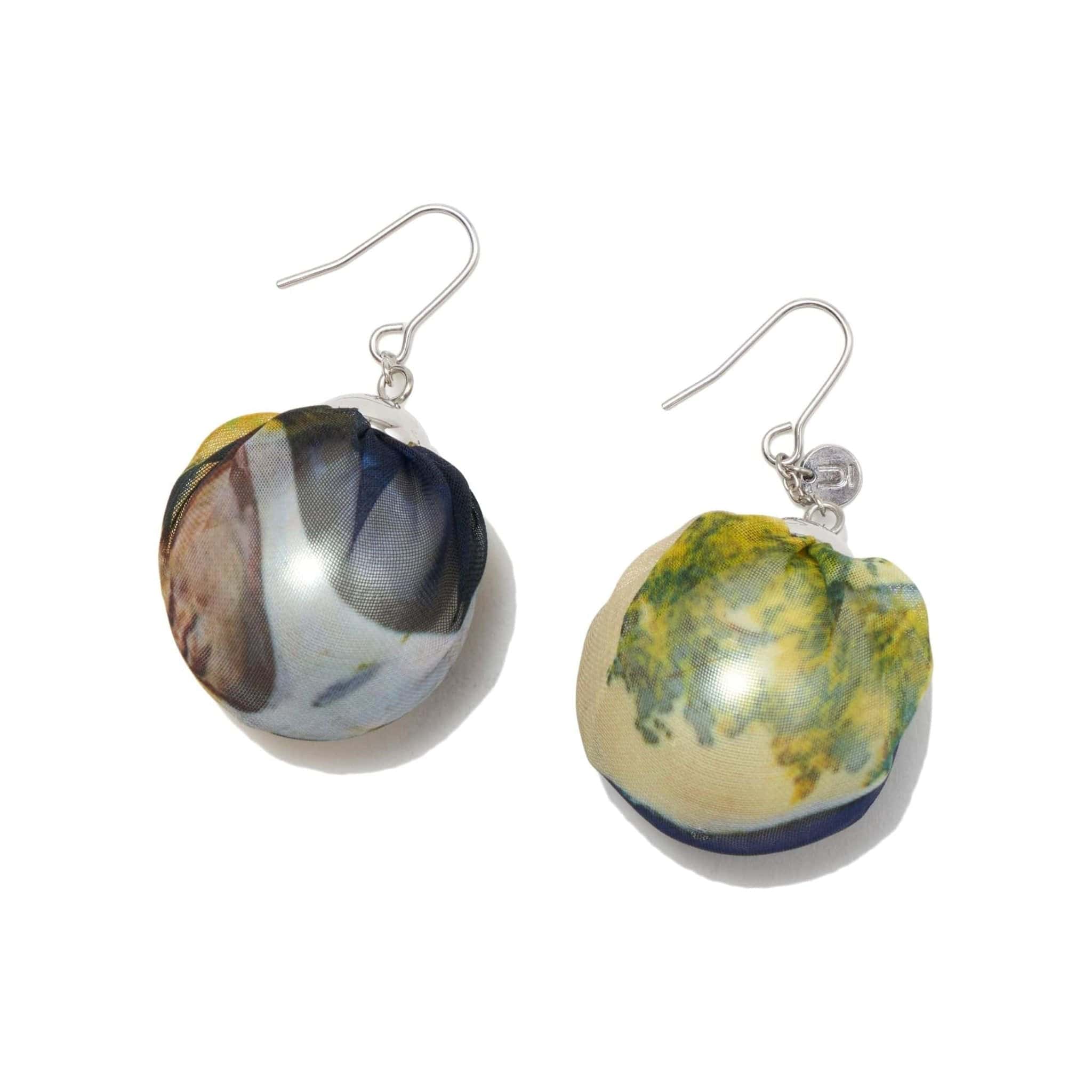 Earrings Undercover Yellow Mesh & Resin Pearl Earrings (SS24) Rosy Brown