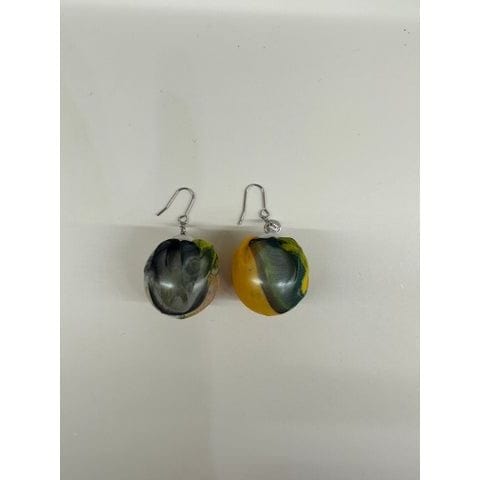 Earrings Undercover Yellow Mesh & Resin Pearl Earrings (SS24) Gray