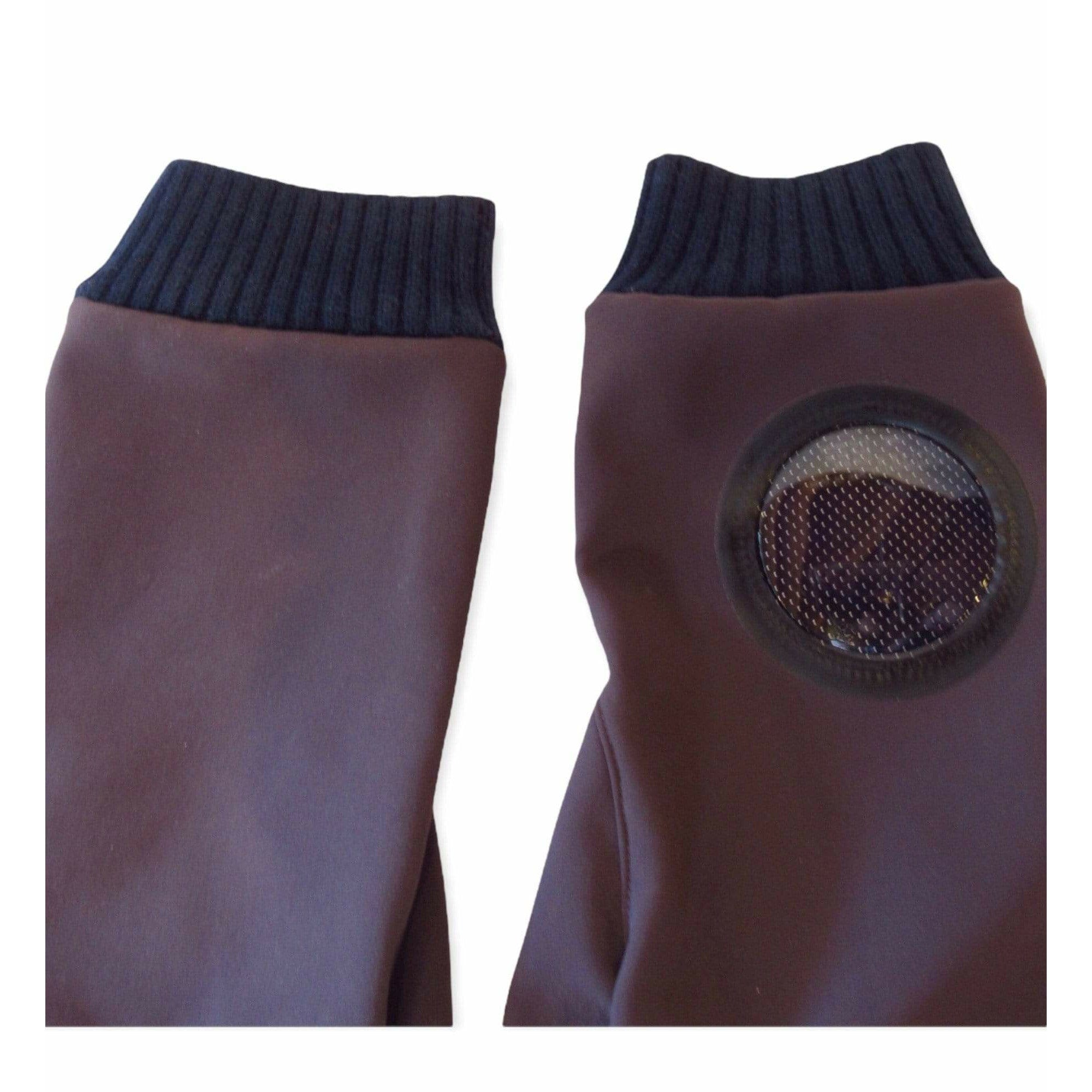 Gloves & Mittens Undercover Nylon Gloves - Brown Wool Cuff Dark Slate Gray