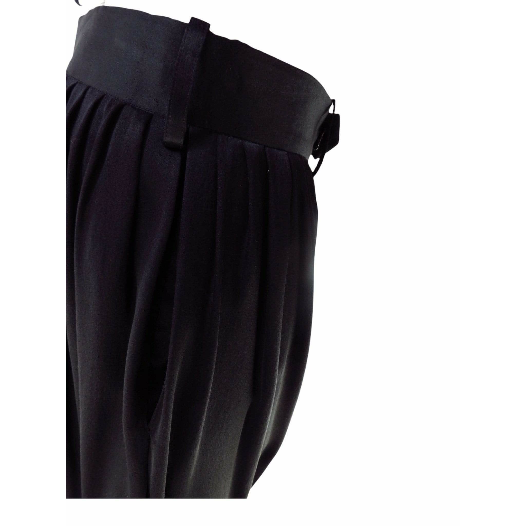 Pants Undercover Vintage Black Pleated Pants - Silk Harem Black
