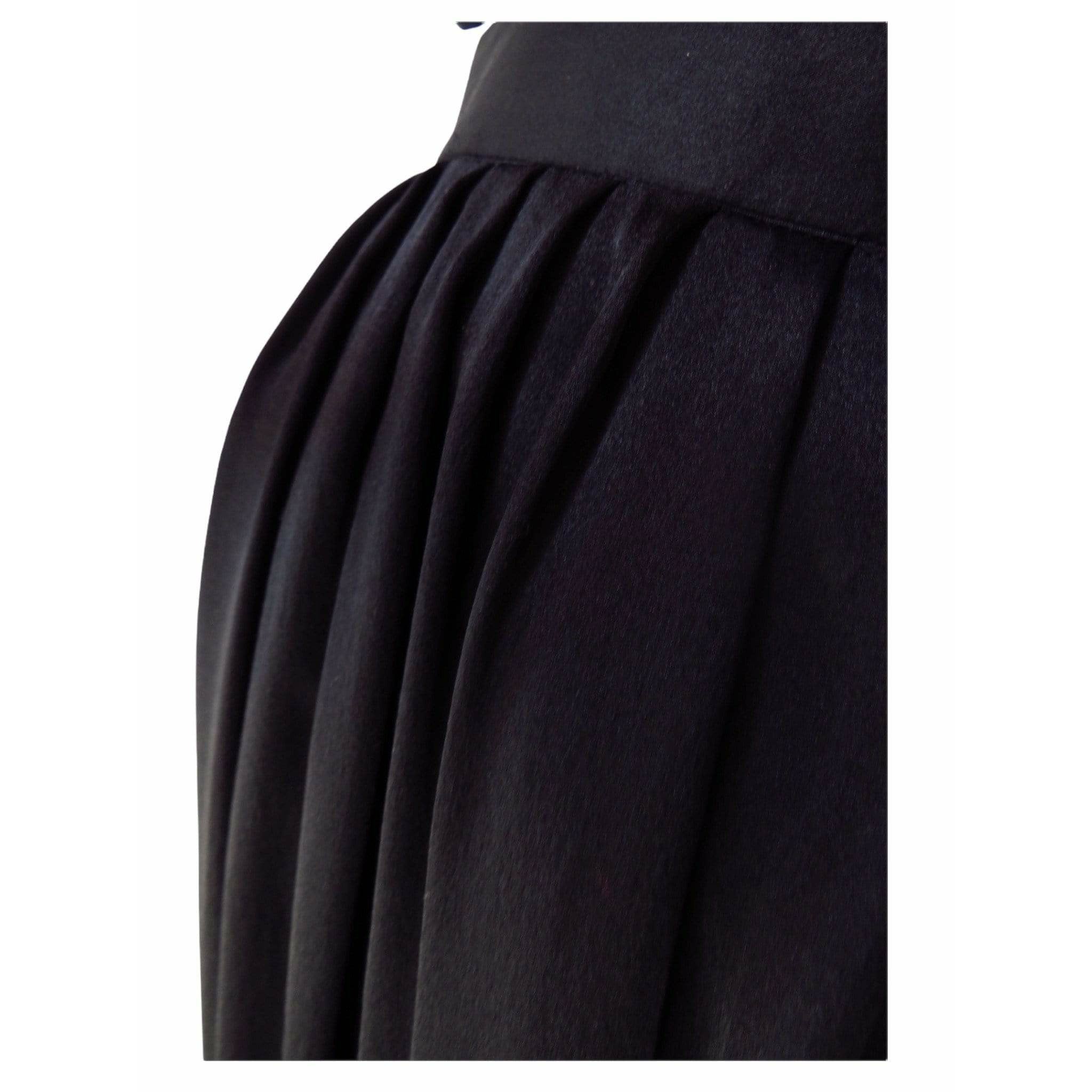 Pants Undercover Vintage Black Pleated Pants - Silk Harem Black