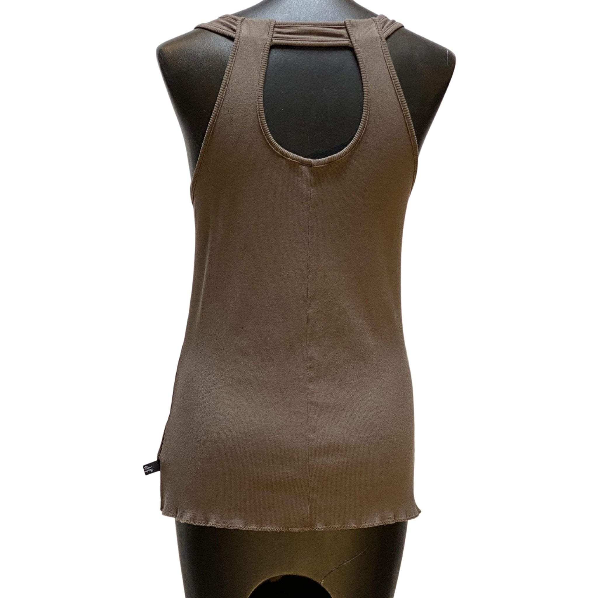 Shirts & Tops Mocha Cotton Ribbed Scoop Neck Tank by UNDERCOVER White Smoke