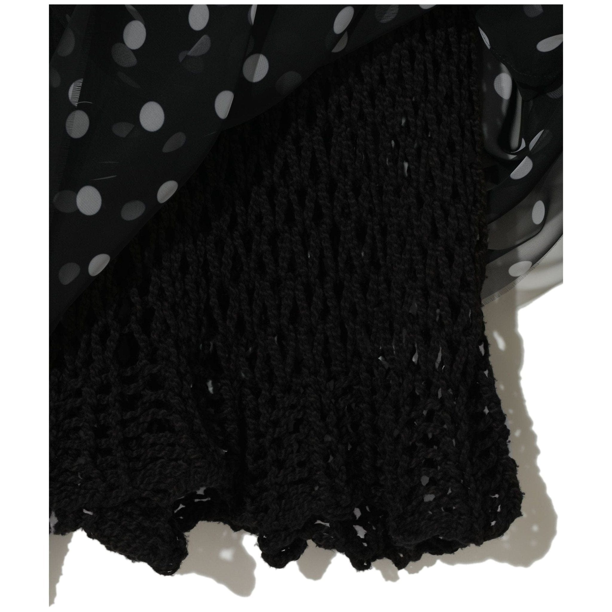 Shirts & Tops Undercove Short dress - Black Knit Polka Dot Black