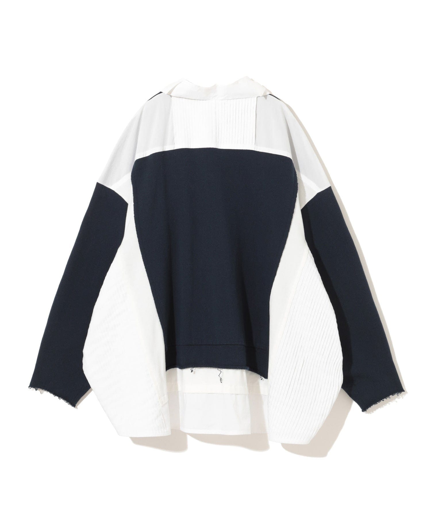 Shirts & Tops Undercover Navy Cotton Sweatshirt with Tuxedo Pleat Detail Dark Slate Gray