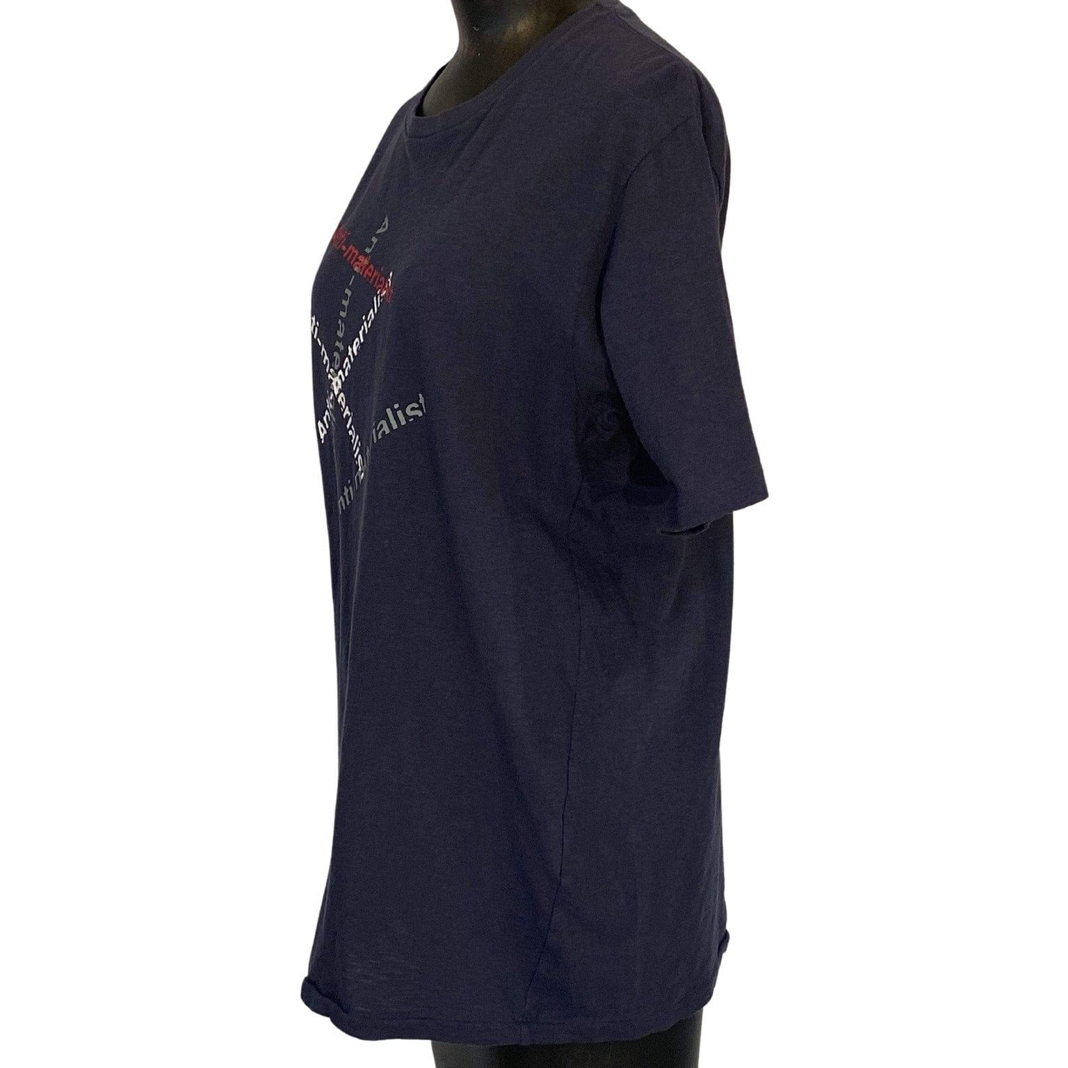 Shirts & Tops Undercover "Anti-materialist" Tee - Navy Cotton Graphic Dark Slate Gray