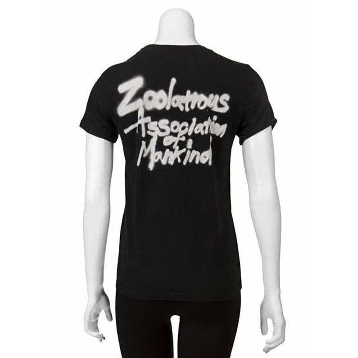 Shirts & Tops Undercover Black Cotton 'Free Grace' T-Shirt - Spray Paint Graphic White Smoke