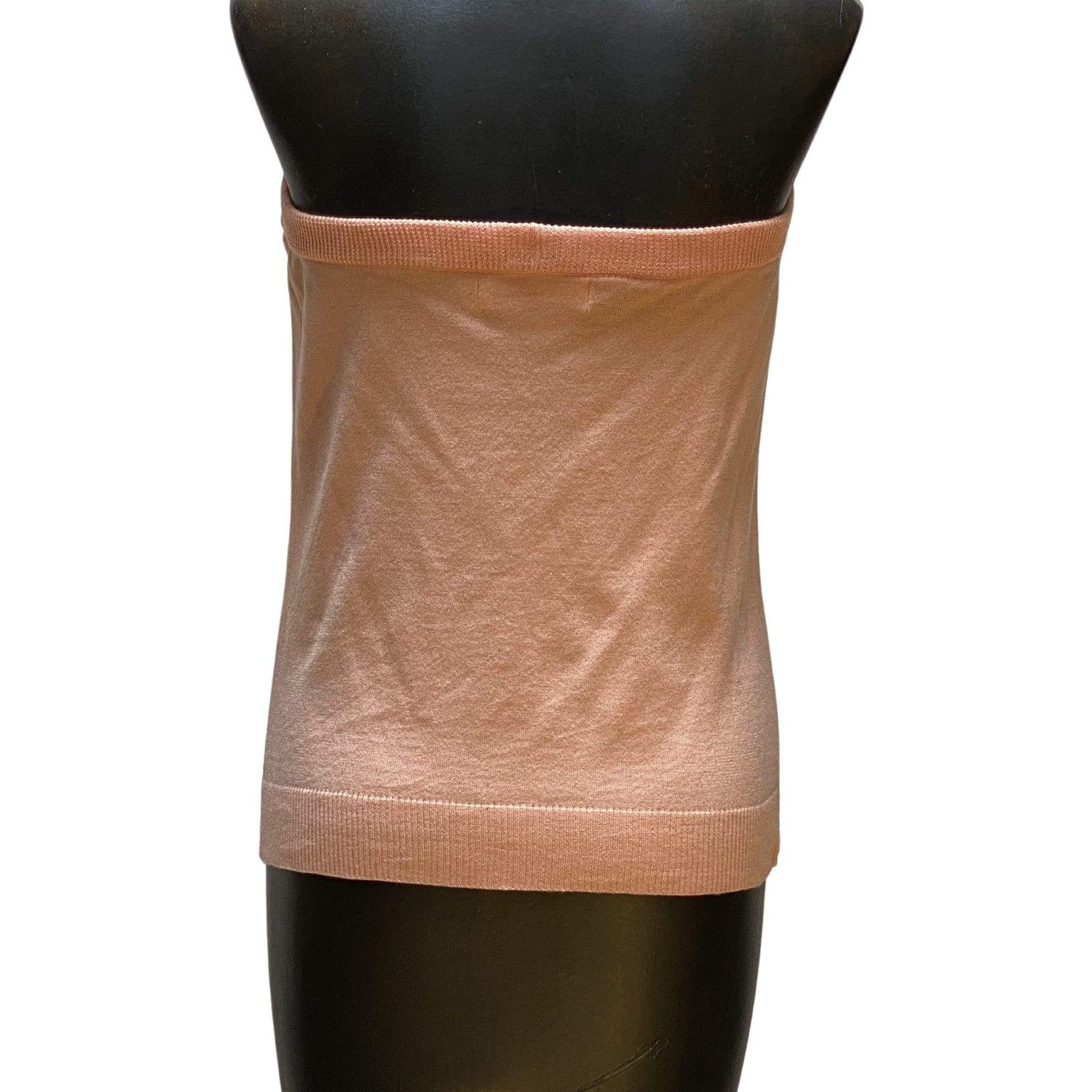Shirts & Tops Elegant Peach Cotton-Cashmere Strapless Tube Top by UNDERCOVER Rosy Brown