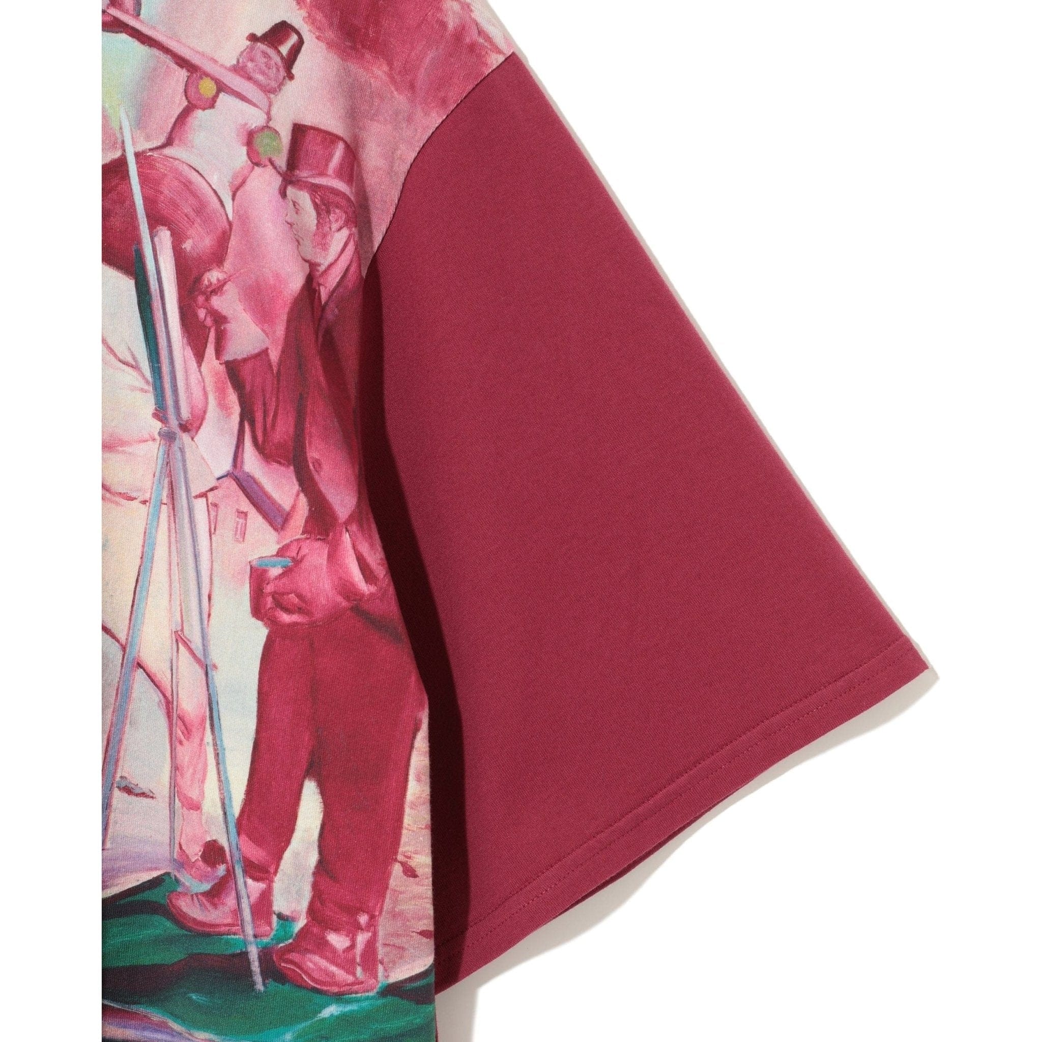 T shirt Undercover24 WINE Graphic Tee - Red Cotton Flutter Sleeve Maroon