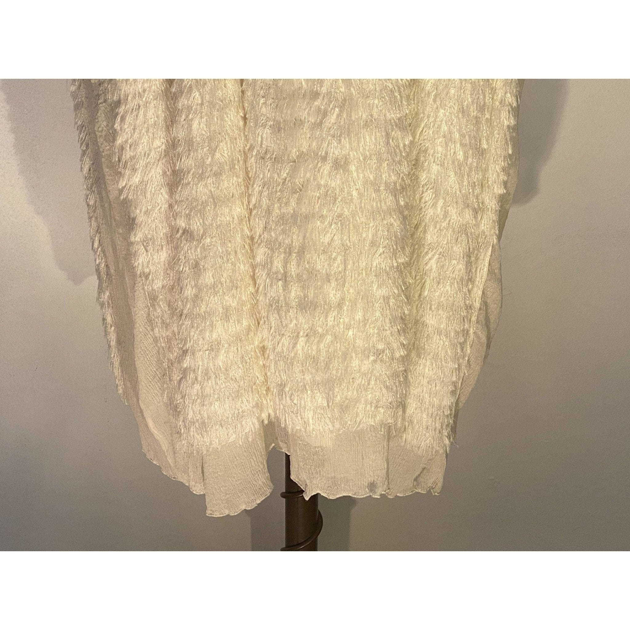 Women's dresses Undercover Vintage Sheer Feather Dress - Cream Silk Babydoll Rosy Brown