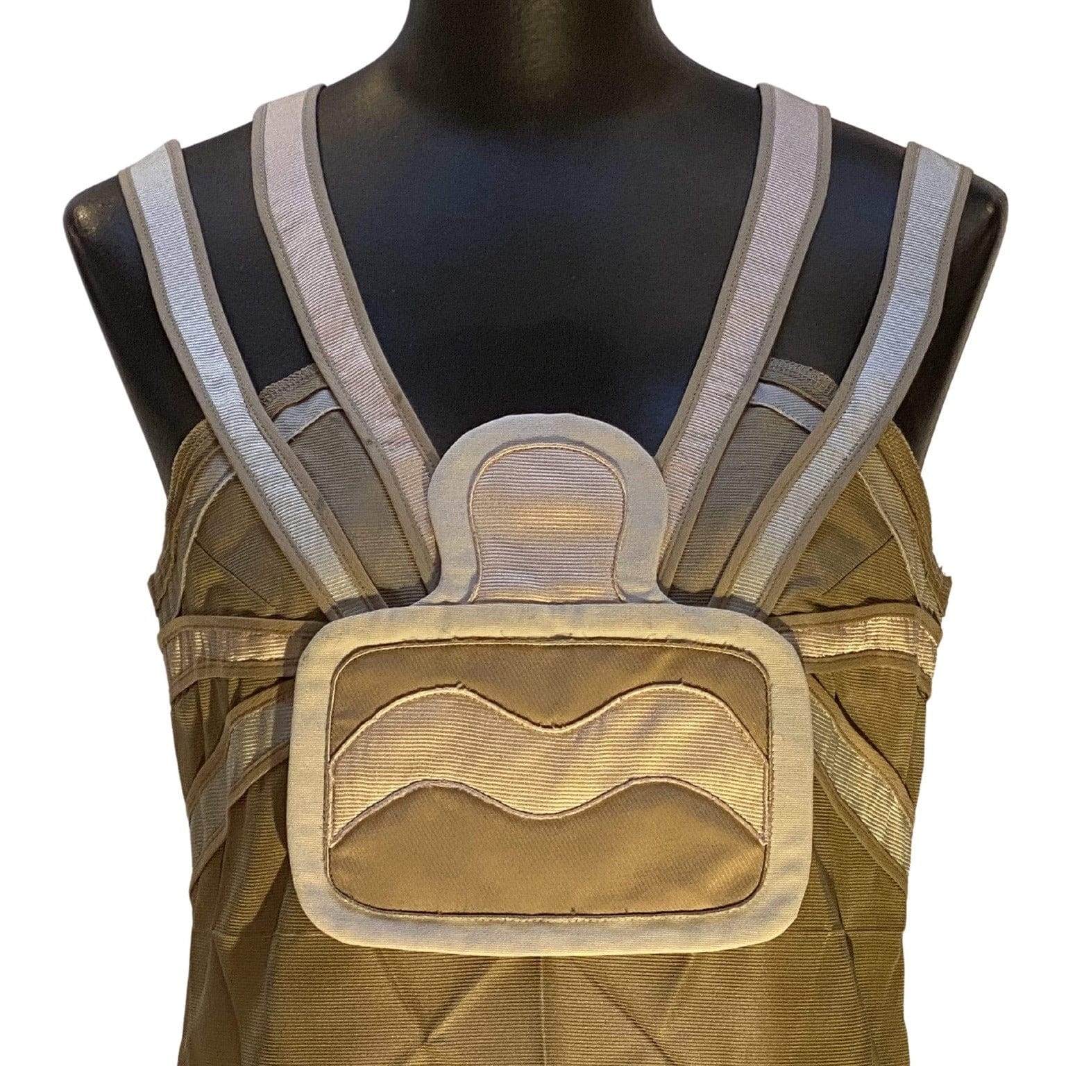 Women's dresses Vintage Beige Silk-Blend Spider Dress by UNDERCOVER Dim Gray