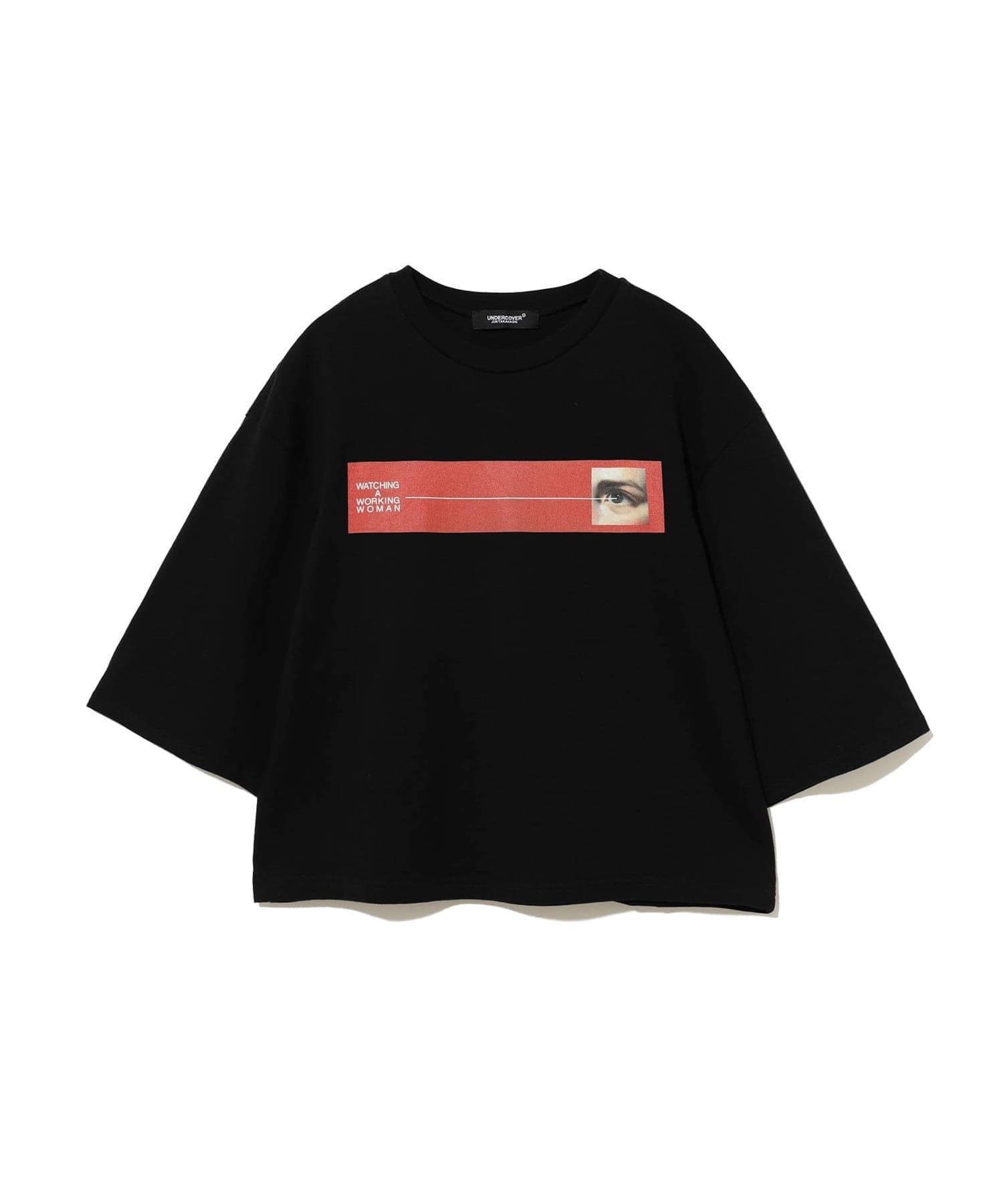 Women Top Undercover Short Oversized Graphic T-Shirt in Black Black