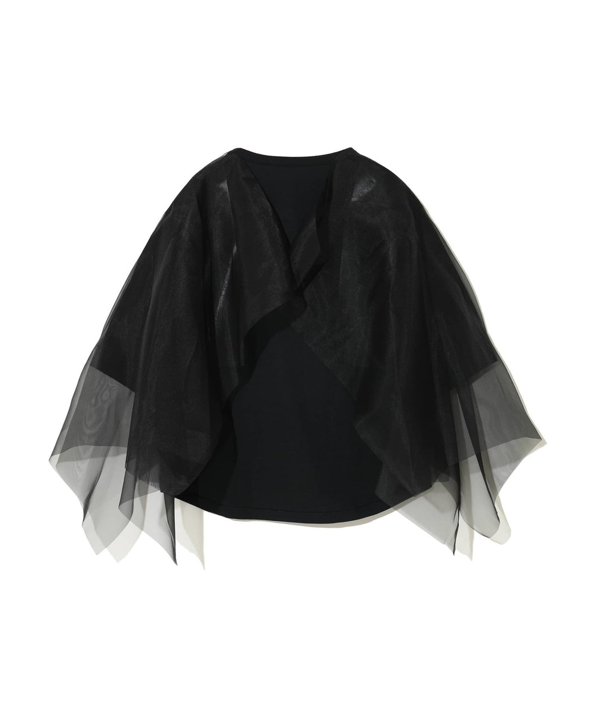 Undercover Women Top Undercover Black Layered Top in Cotton and Georgette