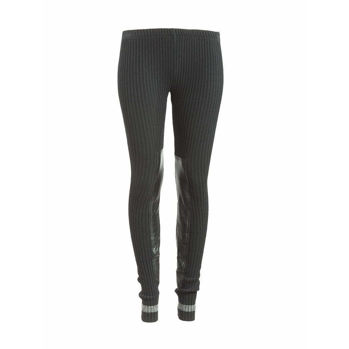 Womens Pants UNDERCOVER Panel Leggings - Black Stretch Slim Trousers Dark Slate Gray