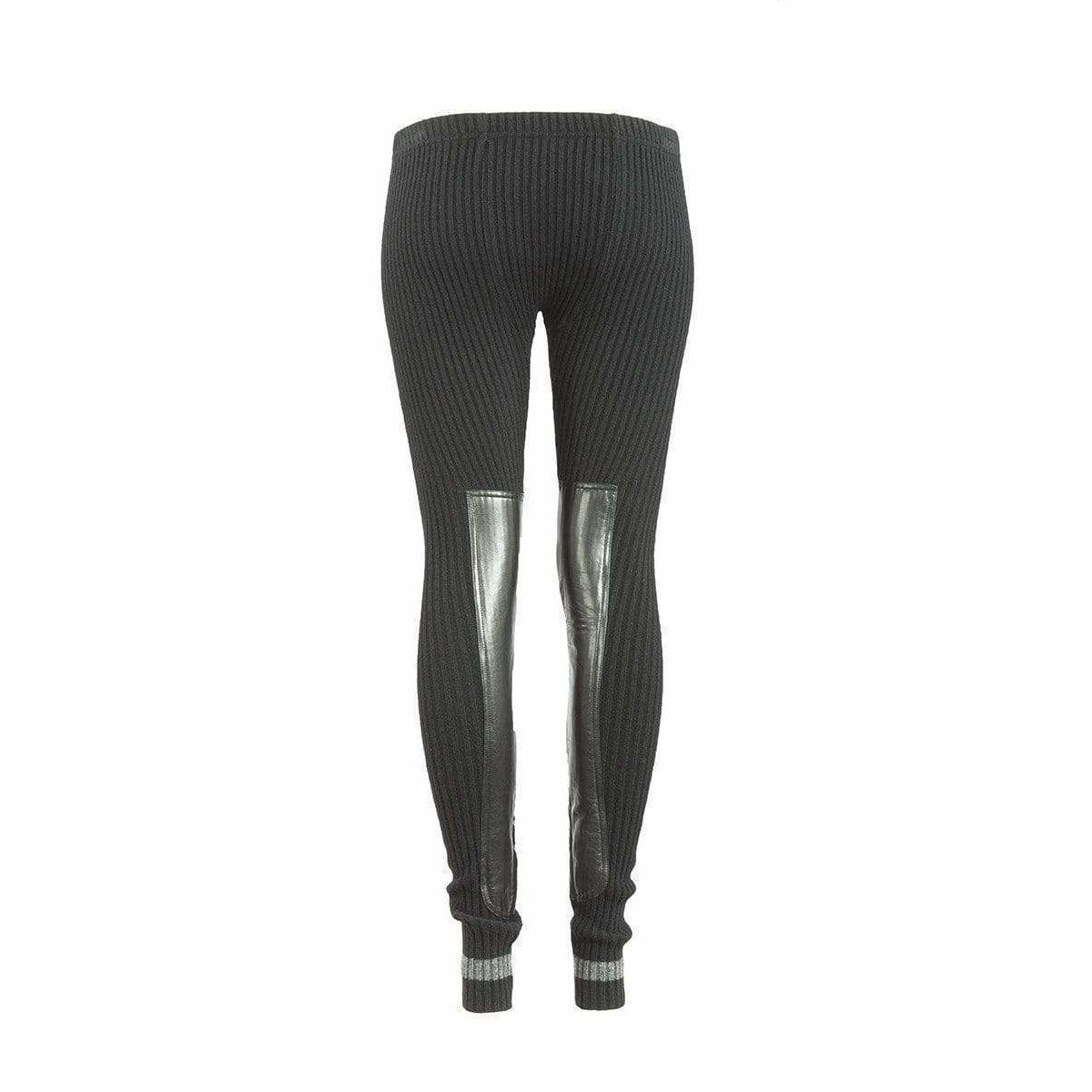 Womens Pants UNDERCOVER Panel Leggings - Black Stretch Slim Trousers Dark Slate Gray