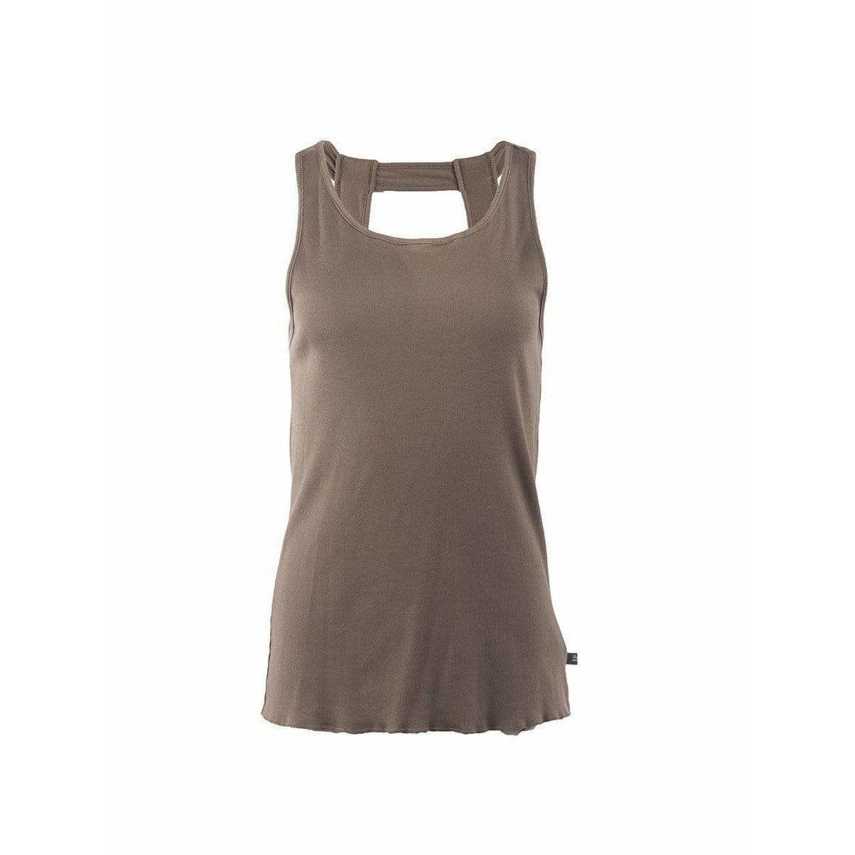 Womens Tops UNDERCOVER Ribbed Cotton Tank Top - Sleeveless Basic Dim Gray