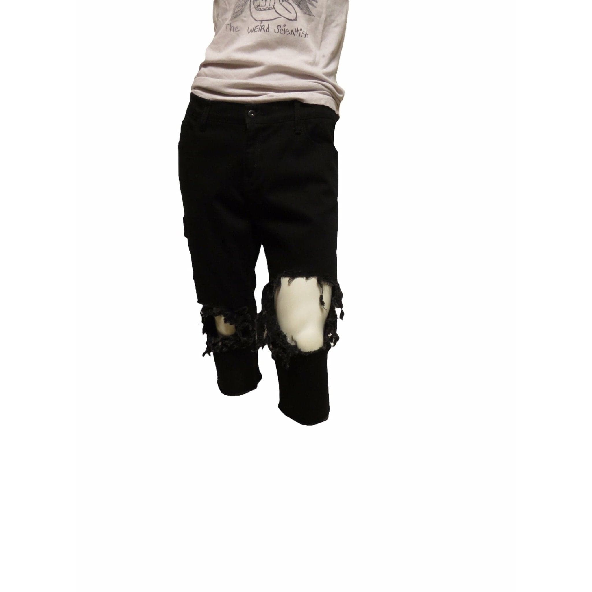 Pants Unholy Matrimony Frayed Denim Black