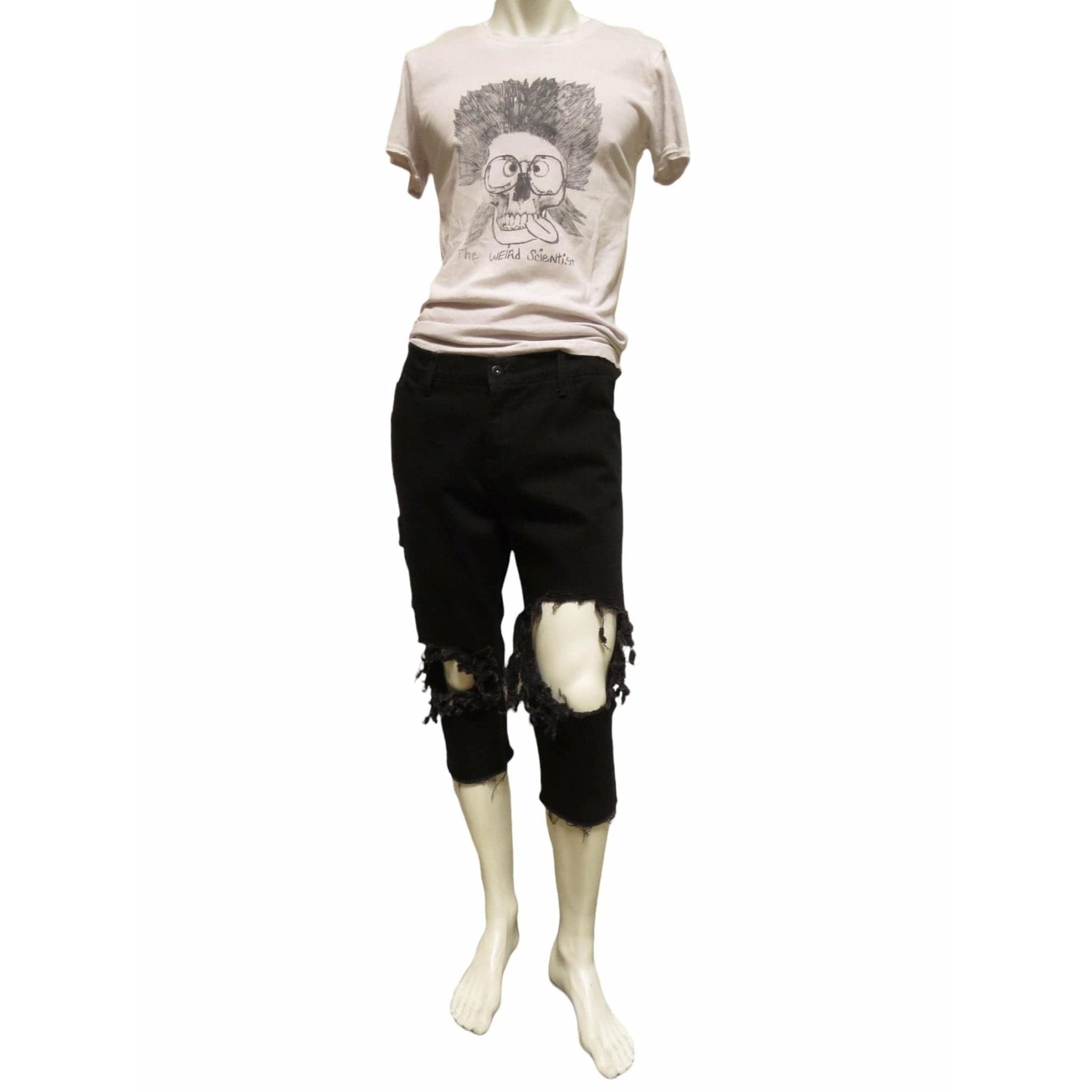 Pants Unholy Matrimony Frayed Denim Black
